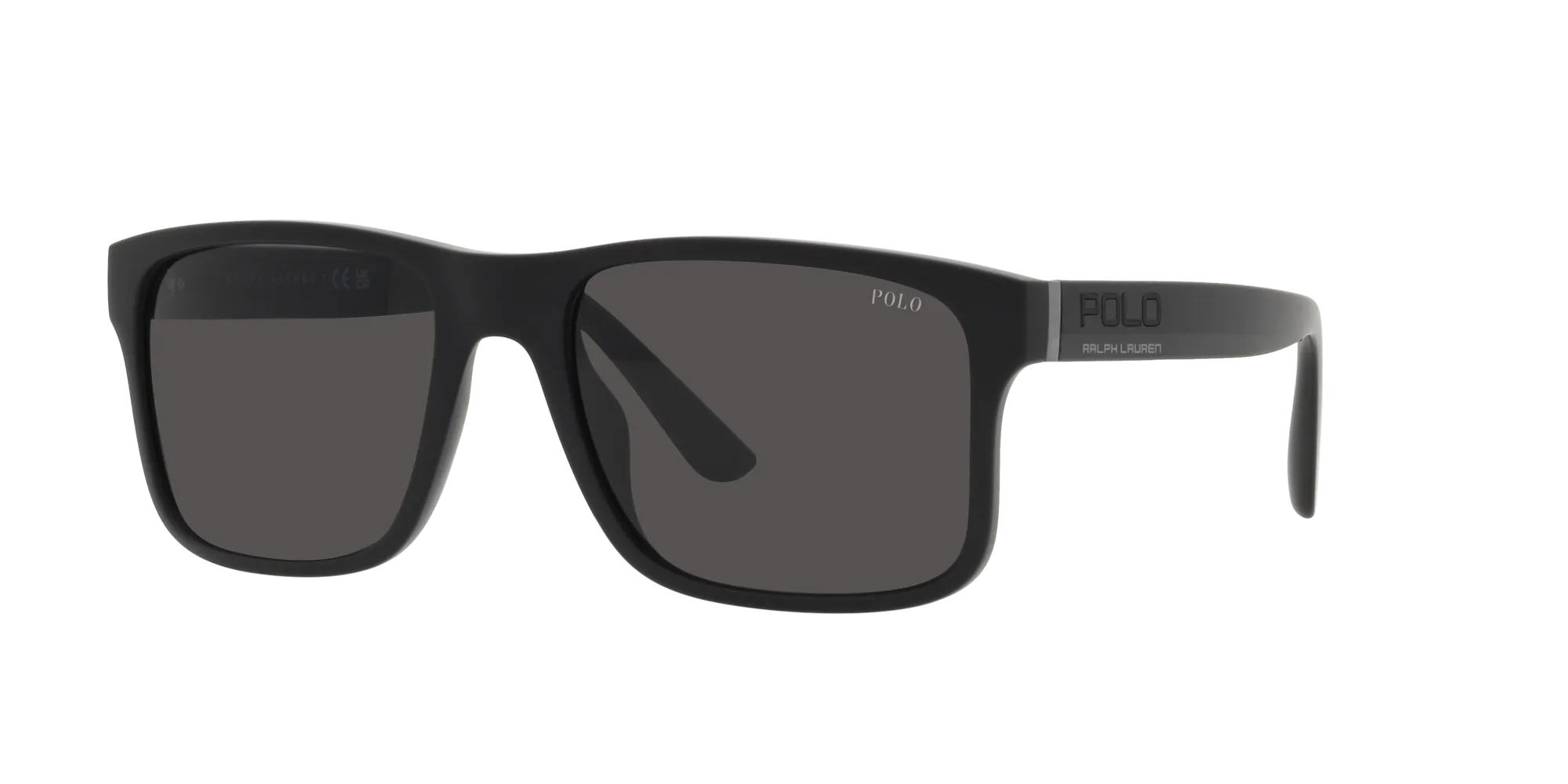 Polo Ralph Lauren PH4195U 500187 Occhiali da sole Iniettato Nero Grigio Geometrica Normale - immagine 3