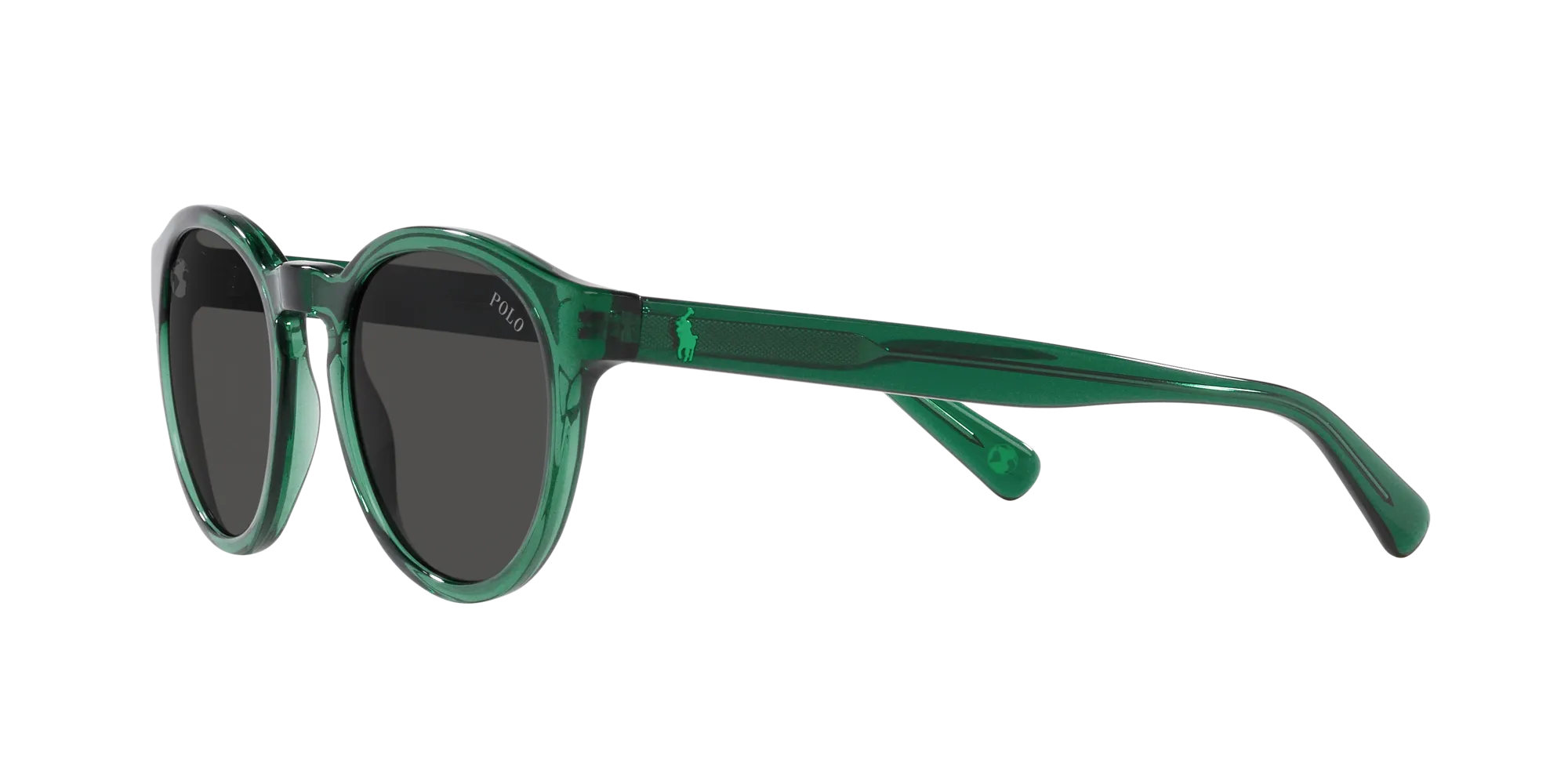 Polo Ralph Lauren PH4192 608487 Occhiali da sole Acetato Verde Grigio Rotonda Normale - immagine 4