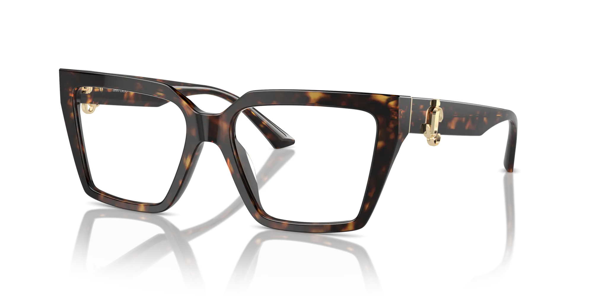 Jimmy Choo JC3017U 5002 Montature da vista Acetato Havana Cat Eye - immagine 4