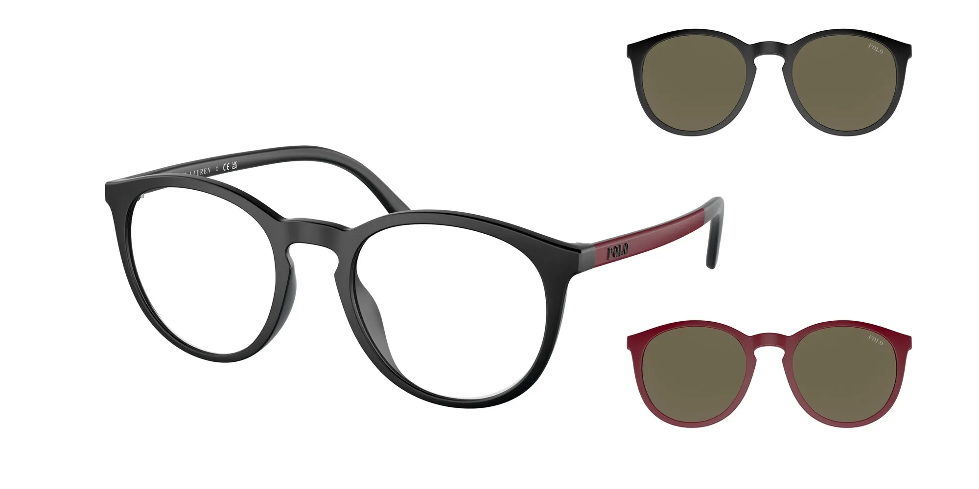 Polo Ralph Lauren PH4183U 5944/3 Occhiali da sole Iniettato Nero Marrone Pantos Normale - immagine 1