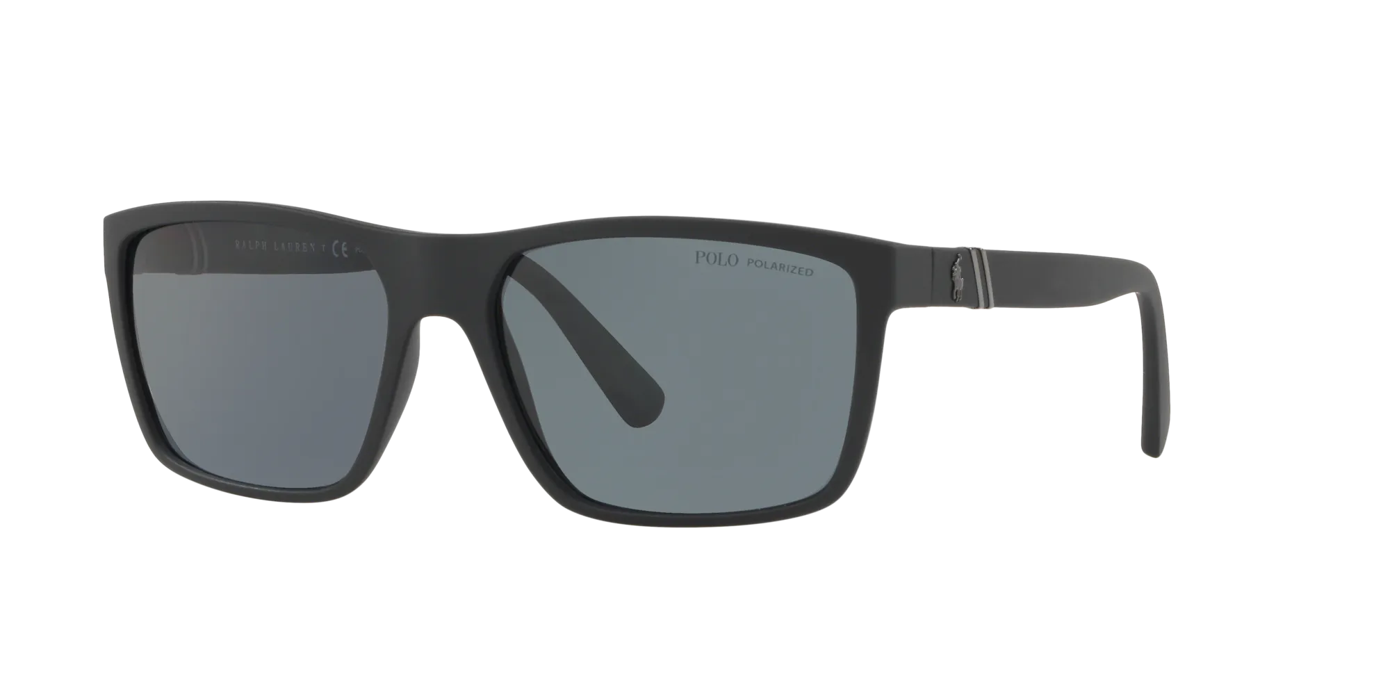 Polo Ralph Lauren PH4133 528481 Occhiali da sole Iniettato Nero Grigio Squadrata Polarizzata - immagine 1