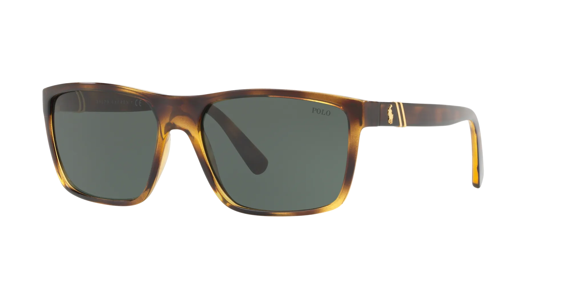 Polo Ralph Lauren PH4133 500371 Occhiali da sole Iniettato Havana Verde Squadrata Normale - immagine 1