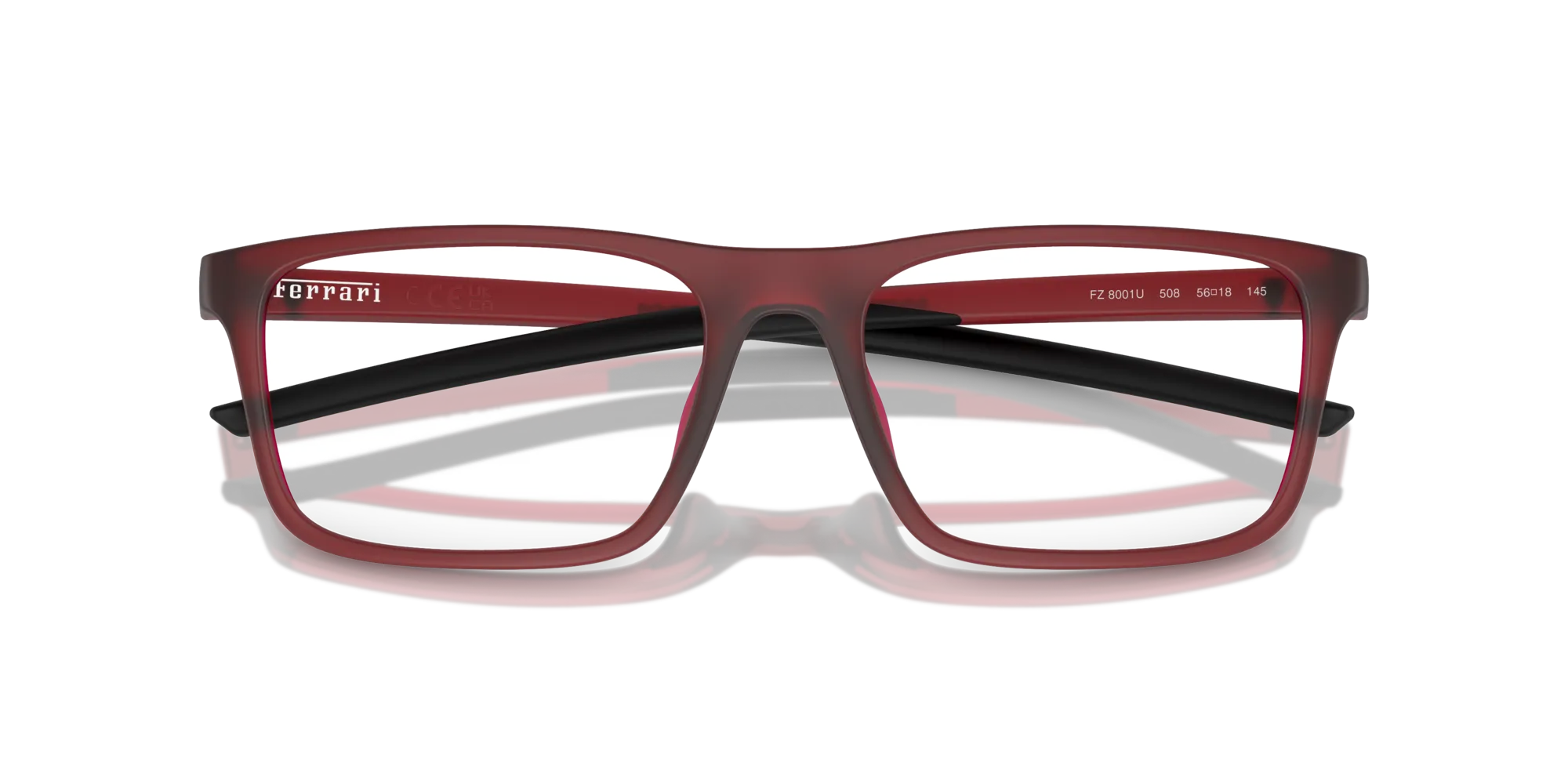 Ferrari Scuderia FZ8001U 508 Montature da vista Iniettato Rosso Pillow Normale - immagine 2