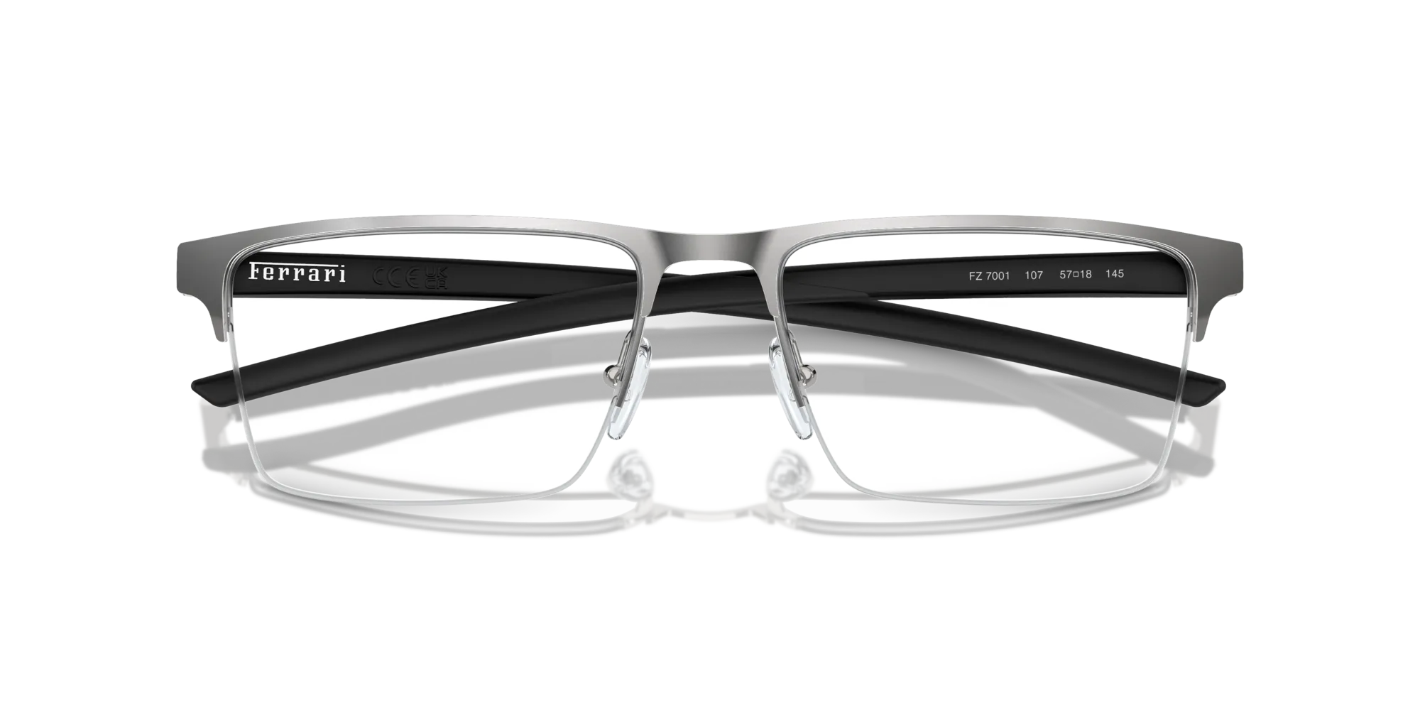 Ferrari Scuderia FZ7001 107 Montature da vista Metallo Argento Pillow Normale - immagine 2