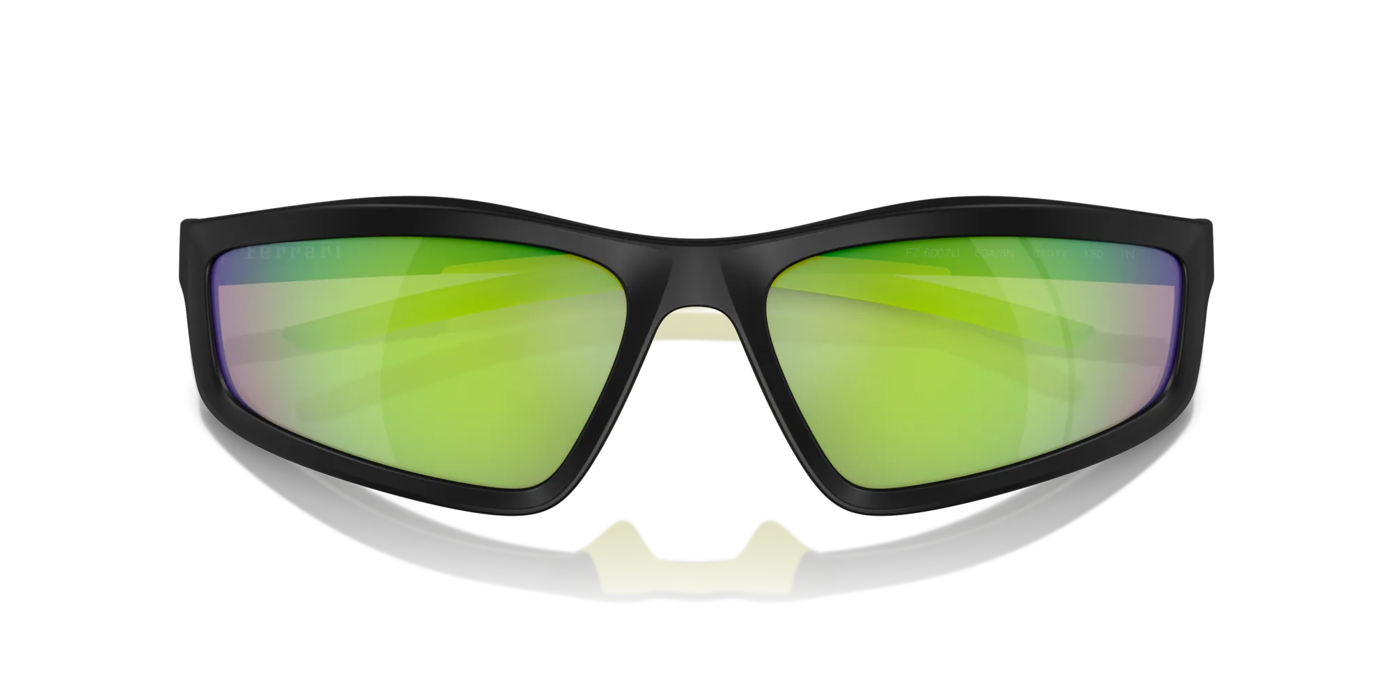 Ferrari Scuderia FZ6007U 504/8N Occhiali da sole Iniettato Nero Verde Geometrica Normale Specchiato - immagine 2