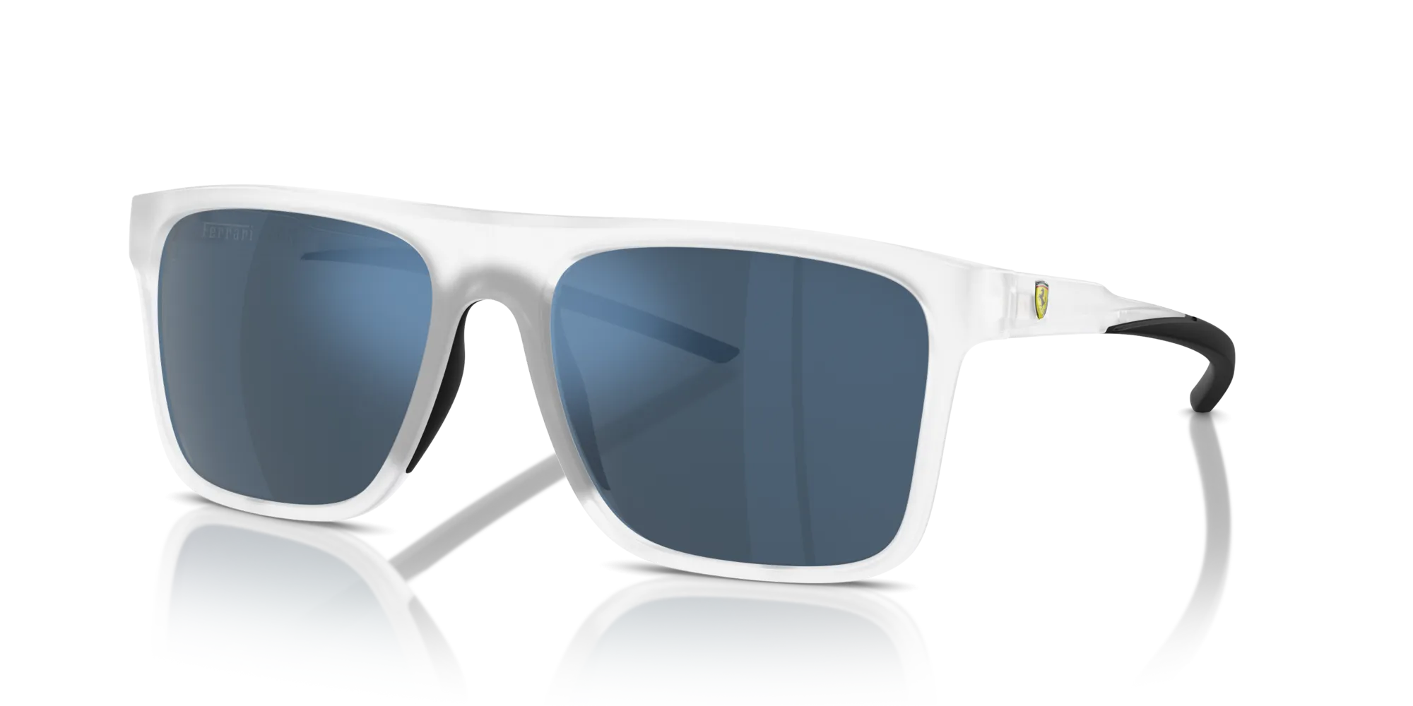 Ferrari Scuderia FZ6006 505/55 Occhiali da sole Iniettato Grigio Blu Squadrata Normale Specchiato - immagine 4