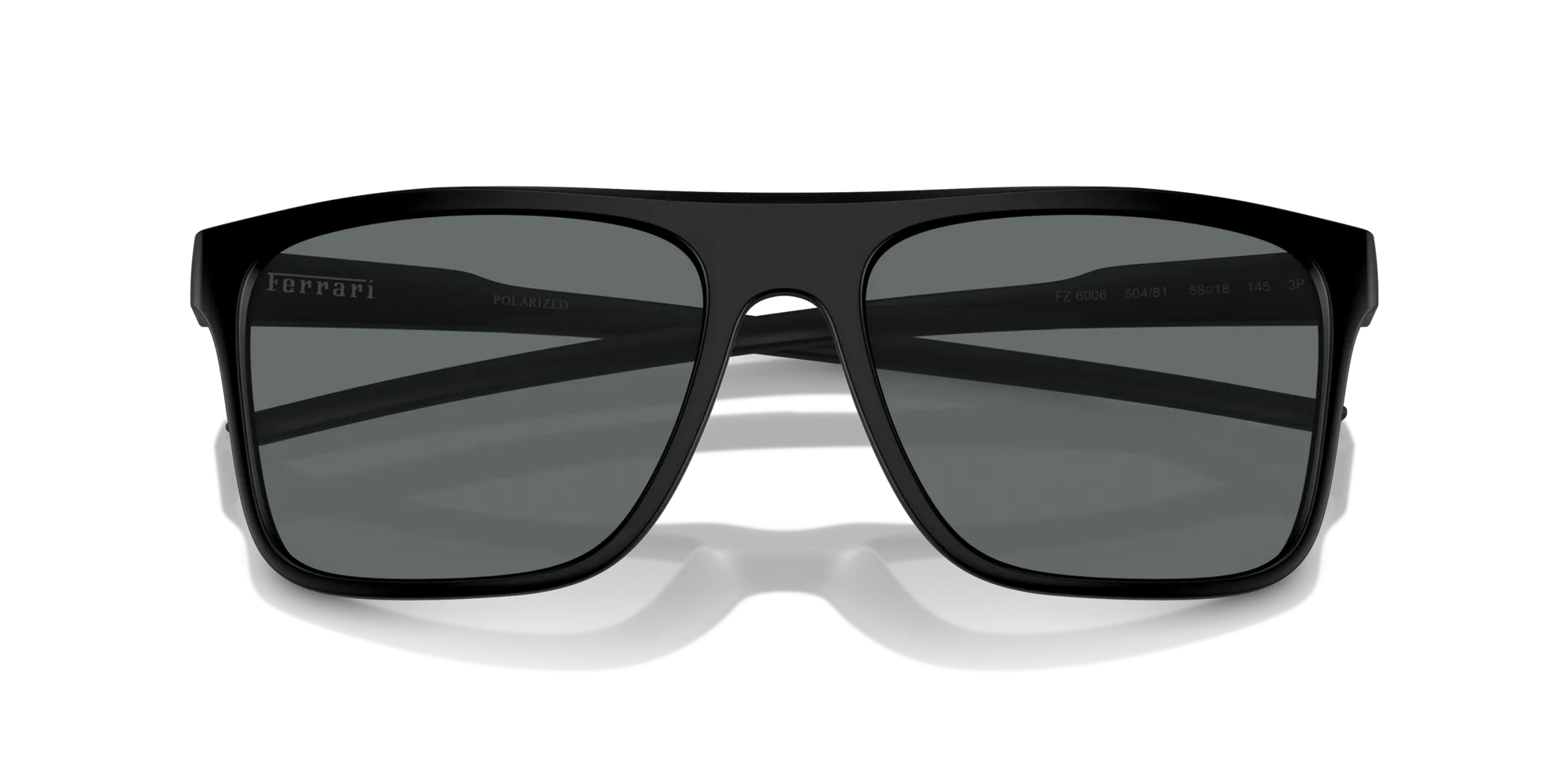 Ferrari Scuderia FZ6006 504/81 Occhiali da sole Iniettato Nero Grigio Squadrata Polarizzata - immagine 2