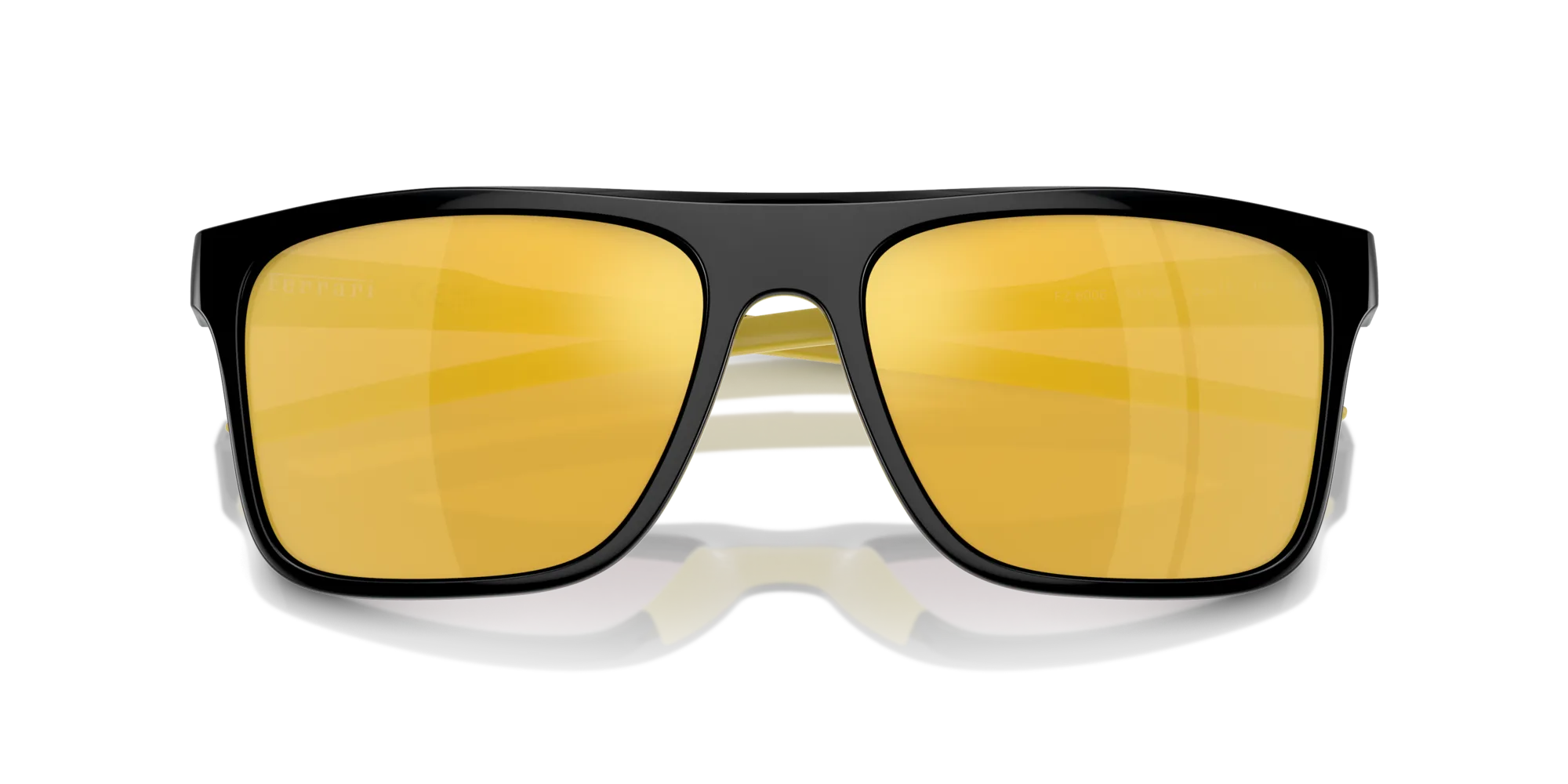 Ferrari Scuderia FZ6006 501/5A Occhiali da sole Iniettato Nero Oro Squadrata Normale Specchiato - immagine 2
