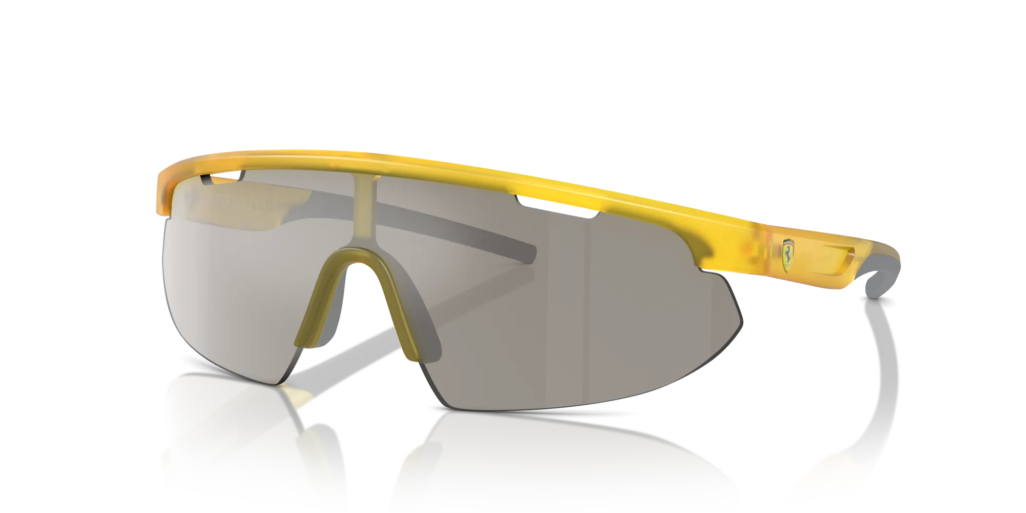 Ferrari Scuderia FZ6004U 507/6G Occhiali da sole Iniettato Giallo Argento Geometrica Normale Specchiato - immagine 4