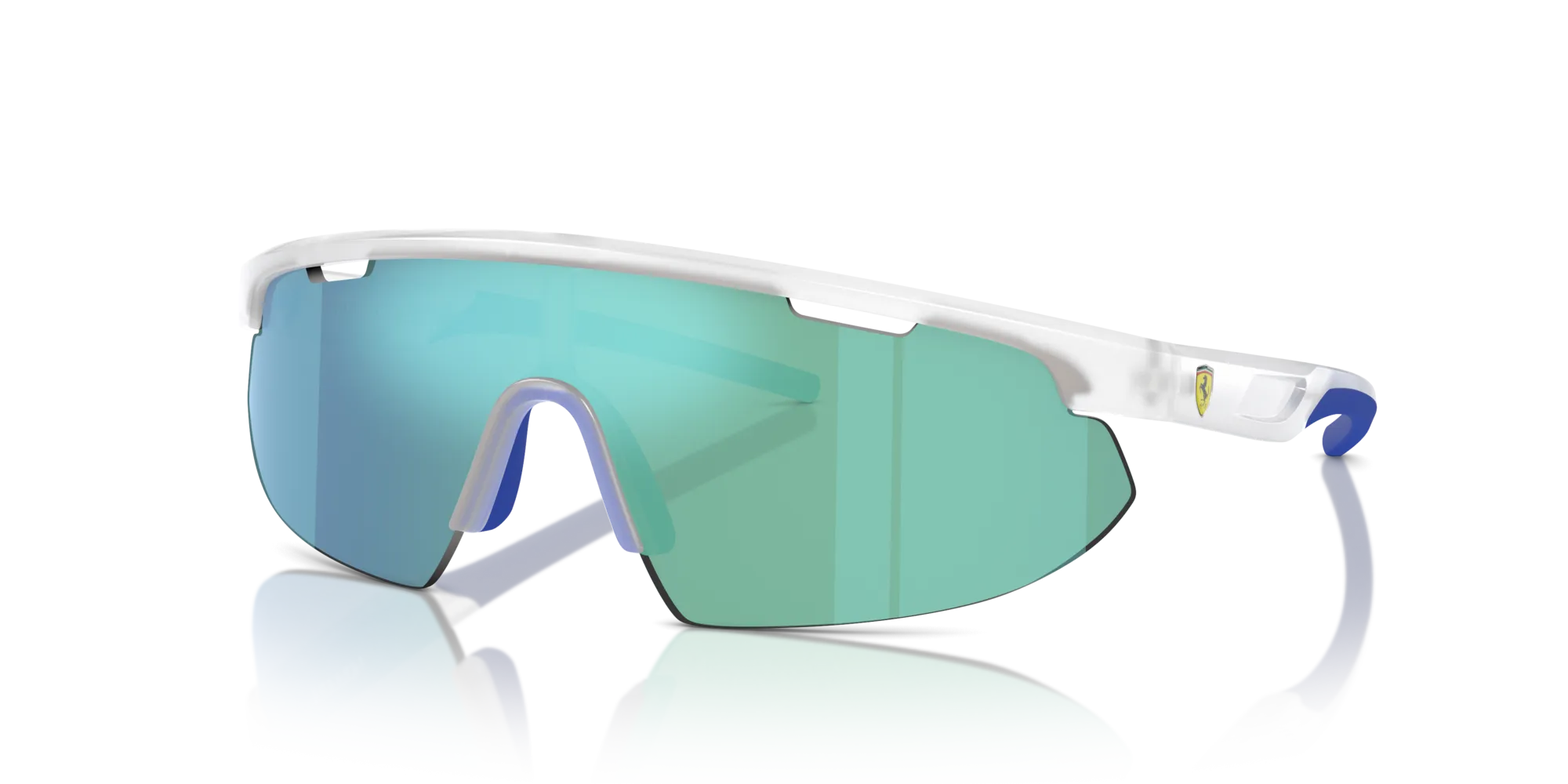 Ferrari Scuderia FZ6004U 505/55 Occhiali da sole Iniettato Grigio Blu Geometrica Normale Specchiato - immagine 4