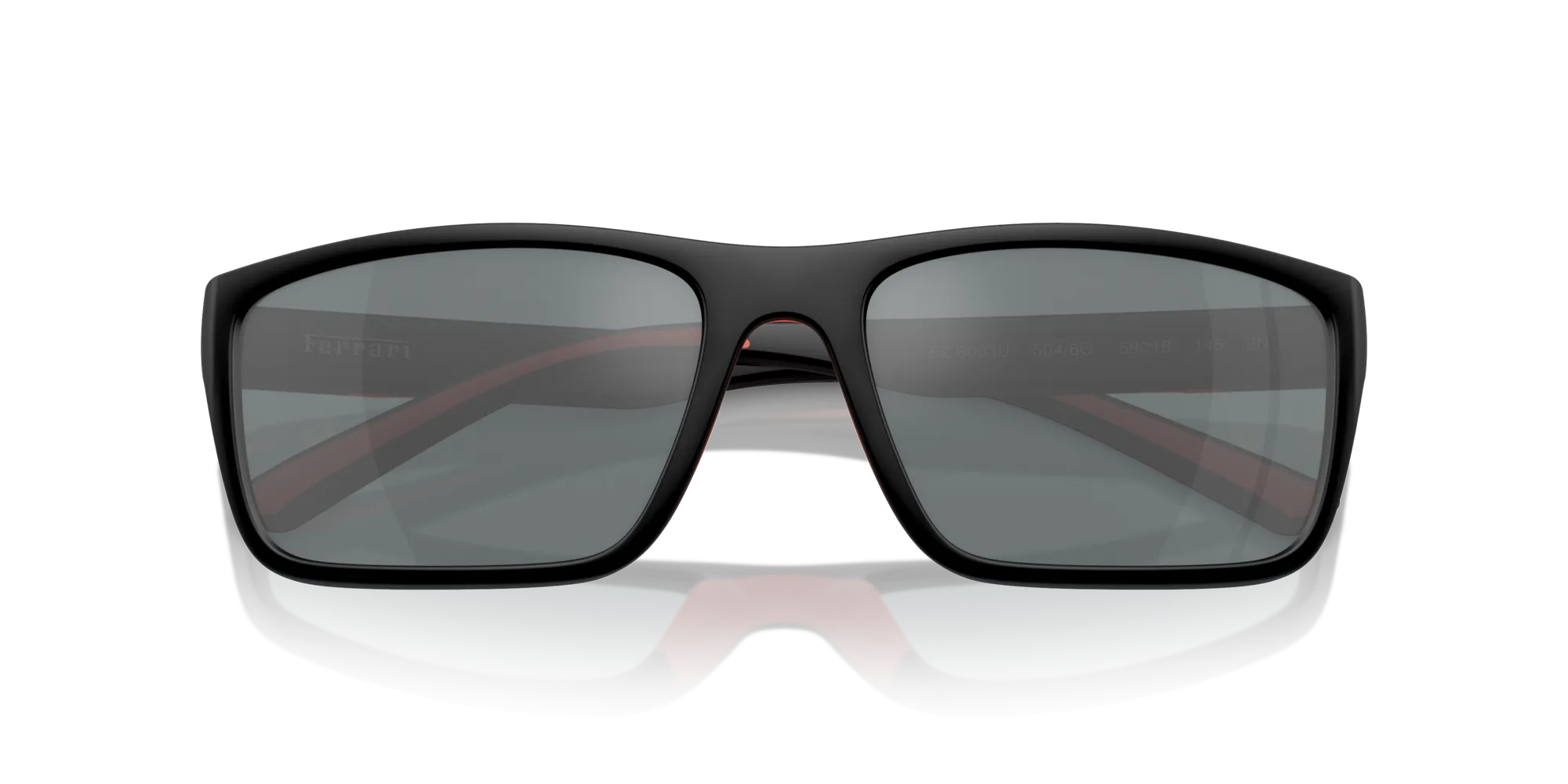 Ferrari Scuderia FZ6003U 504/6G Occhiali da sole Iniettato Nero Grigio Squadrata Specchiate Specchiato - immagine 2