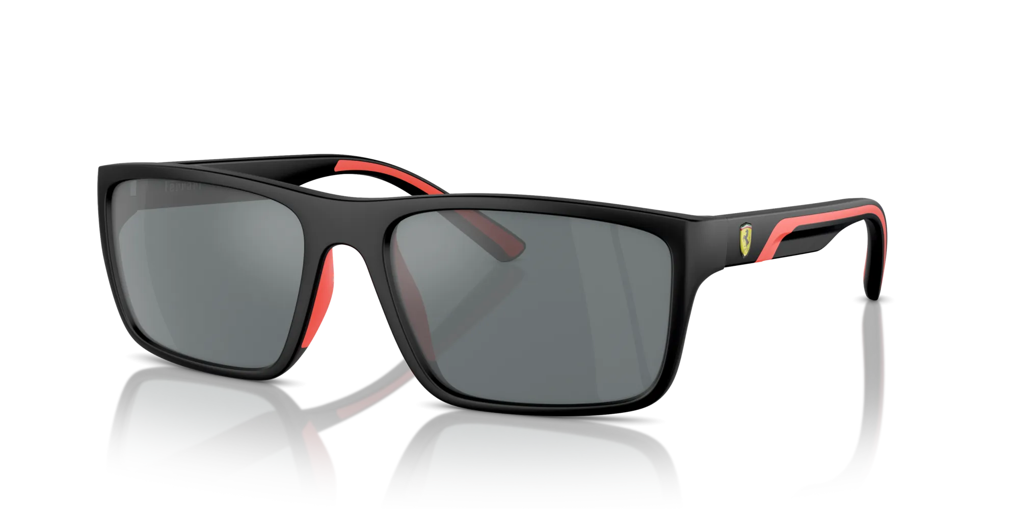 Ferrari Scuderia FZ6003U 504/6G Occhiali da sole Iniettato Nero Grigio Squadrata Specchiate Specchiato - immagine 4