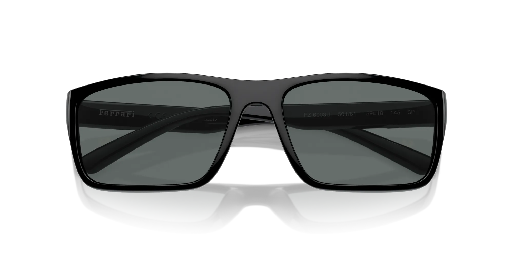 Ferrari Scuderia FZ6003U 501/81 Occhiali da sole Iniettato Nero Grigio Squadrata Polarizzata - immagine 2