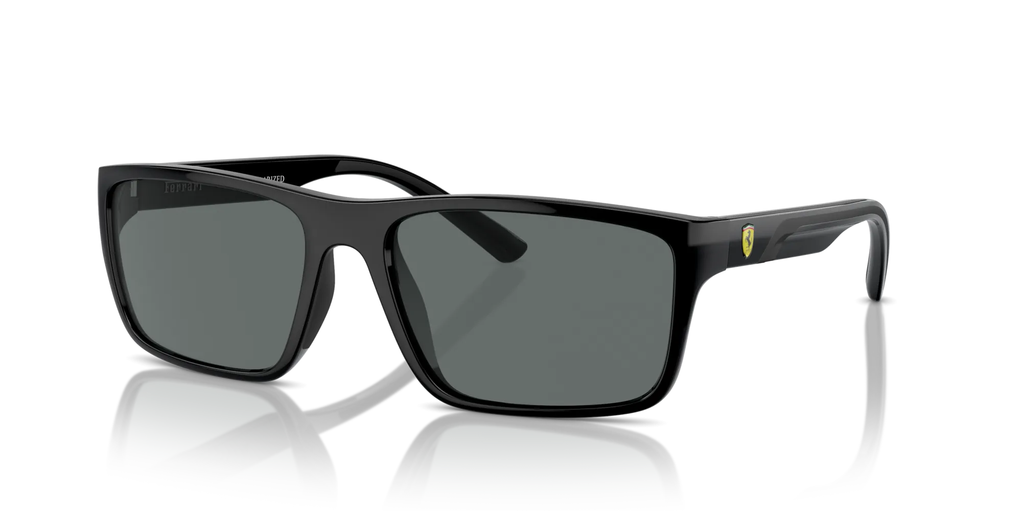 Ferrari Scuderia FZ6003U 501/81 Occhiali da sole Iniettato Nero Grigio Squadrata Polarizzata - immagine 4