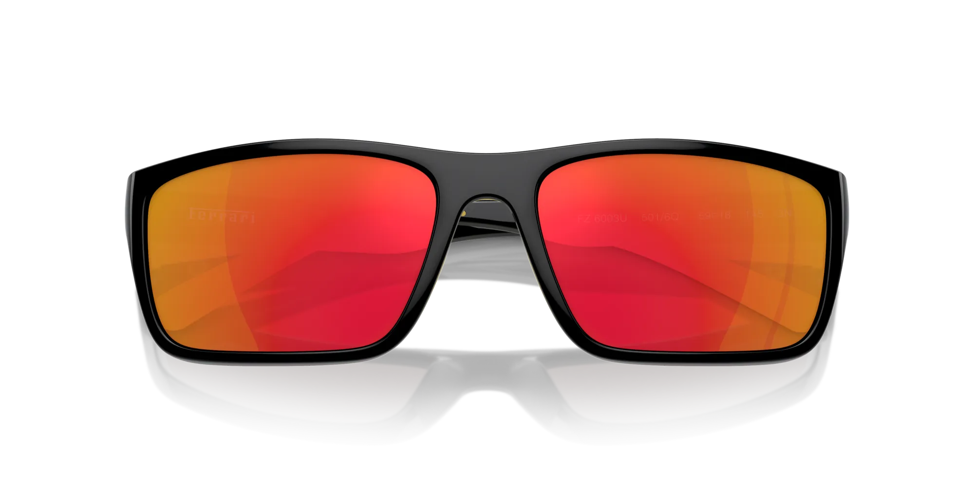 Ferrari Scuderia FZ6003U 501/6Q Occhiali da sole Iniettato Nero Rosso Squadrata Normale Specchiato - immagine 2