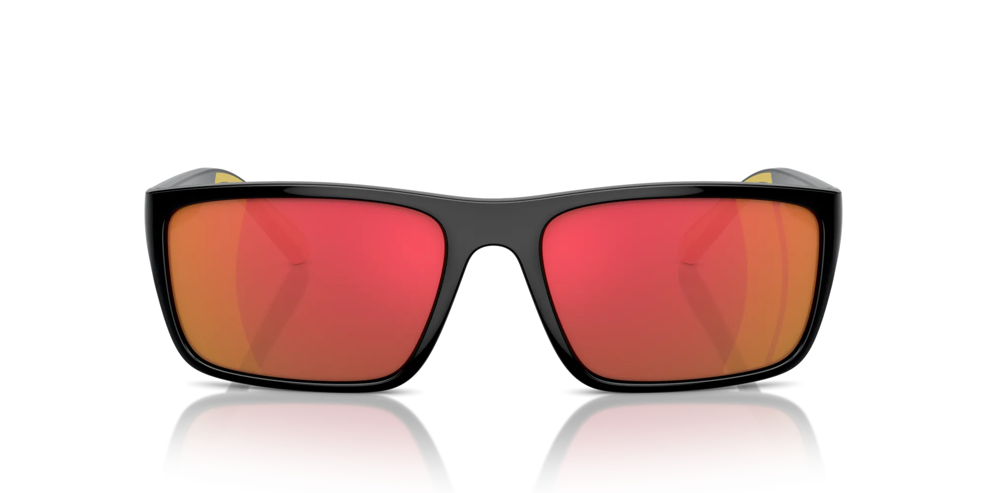 Ferrari Scuderia FZ6003U 501/6Q Occhiali da sole Iniettato Nero Rosso Squadrata Normale Specchiato - immagine 3