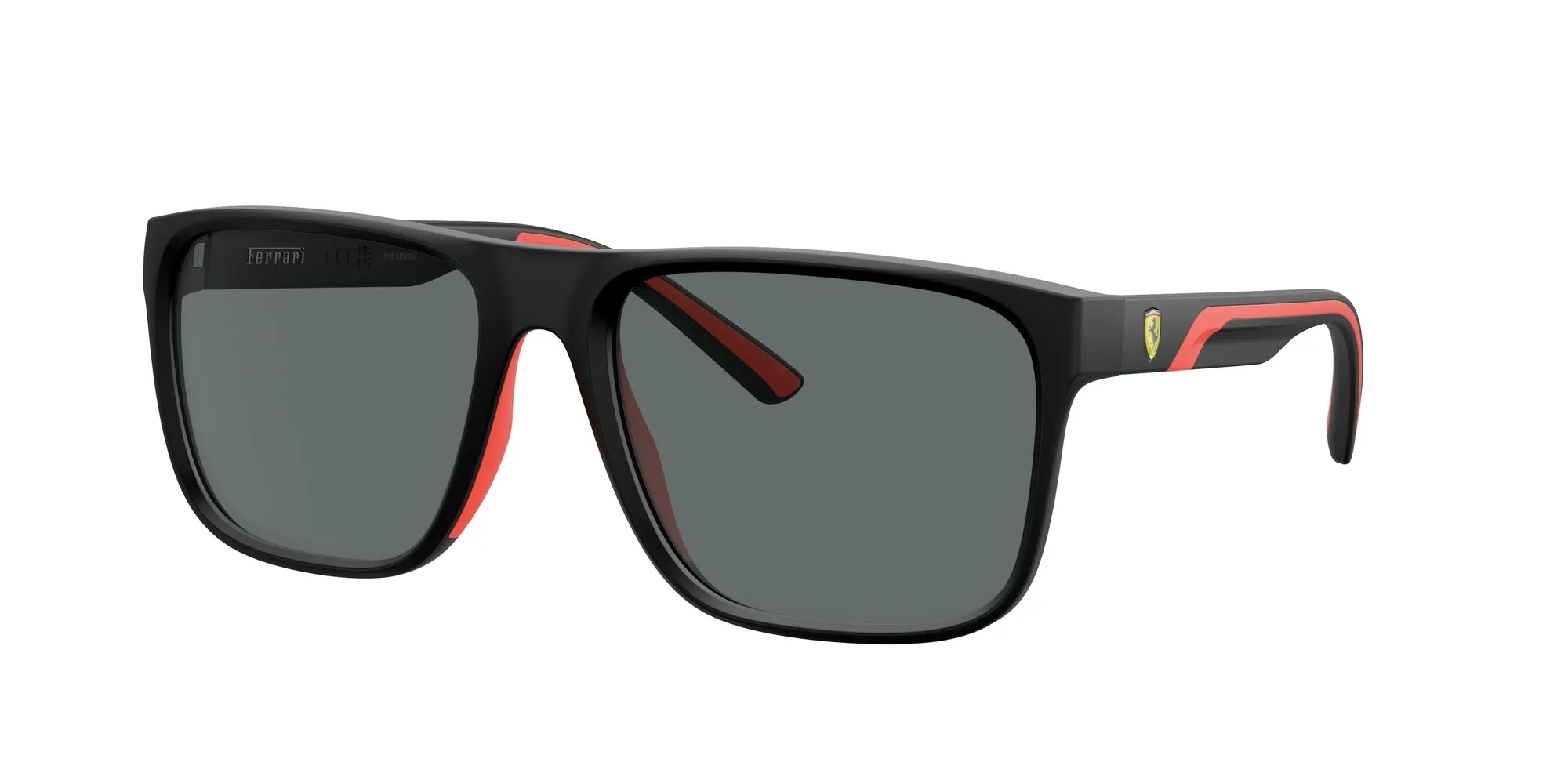 Ferrari Scuderia FZ6002U 504/81 Occhiali da sole Iniettato Nero Grigio Squadrata Polarizzata - immagine 1