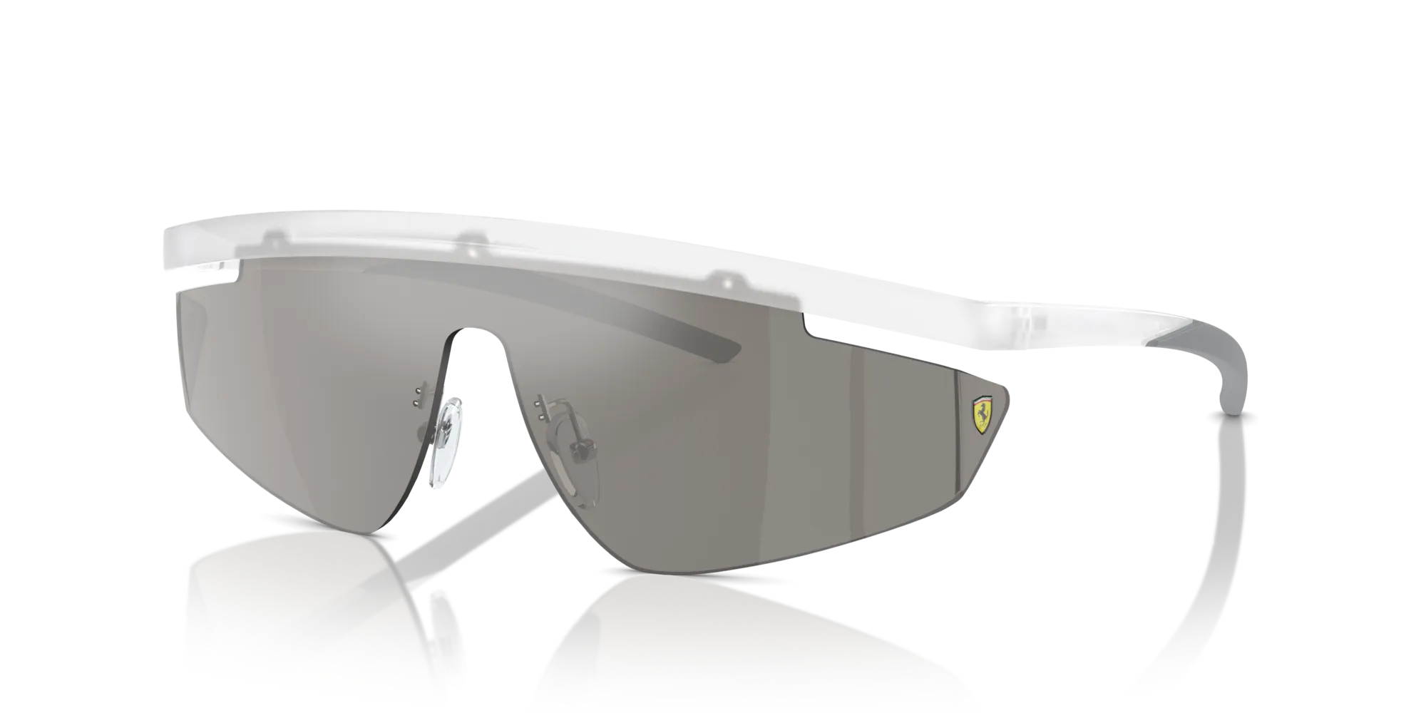 Ferrari Scuderia FZ6001 505/6G Occhiali da sole Iniettato Grigio Grigio Geometrica Normale Specchiato - immagine 4