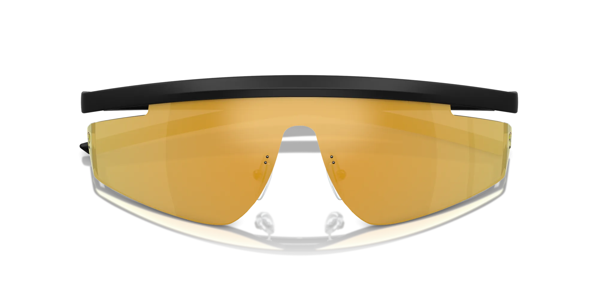 Ferrari Scuderia FZ6001 504/7P Occhiali da sole Iniettato Nero Oro Geometrica Normale Specchiato - immagine 2