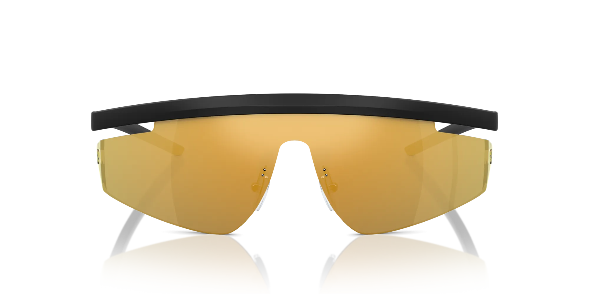 Ferrari Scuderia FZ6001 504/7P Occhiali da sole Iniettato Nero Oro Geometrica Normale Specchiato - immagine 3