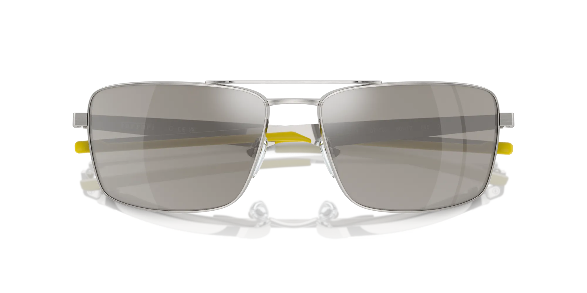 Ferrari Scuderia FZ5001 107/6G Occhiali da sole Metallo Argento Grigio Squadrata Normale Specchiato - immagine 2