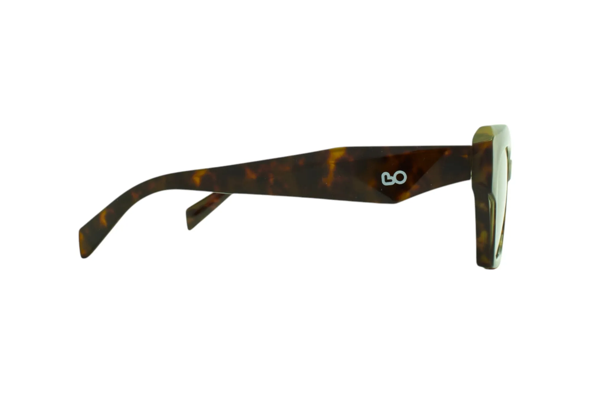 SUN LOVERS Donna Sun Lovers SLS244 Tartaruga verde/Fumo sfumato Occhiali da sole Propionato Tartaruga / Verde Grigio Cat Eye Normale Sfumato - immagine 3