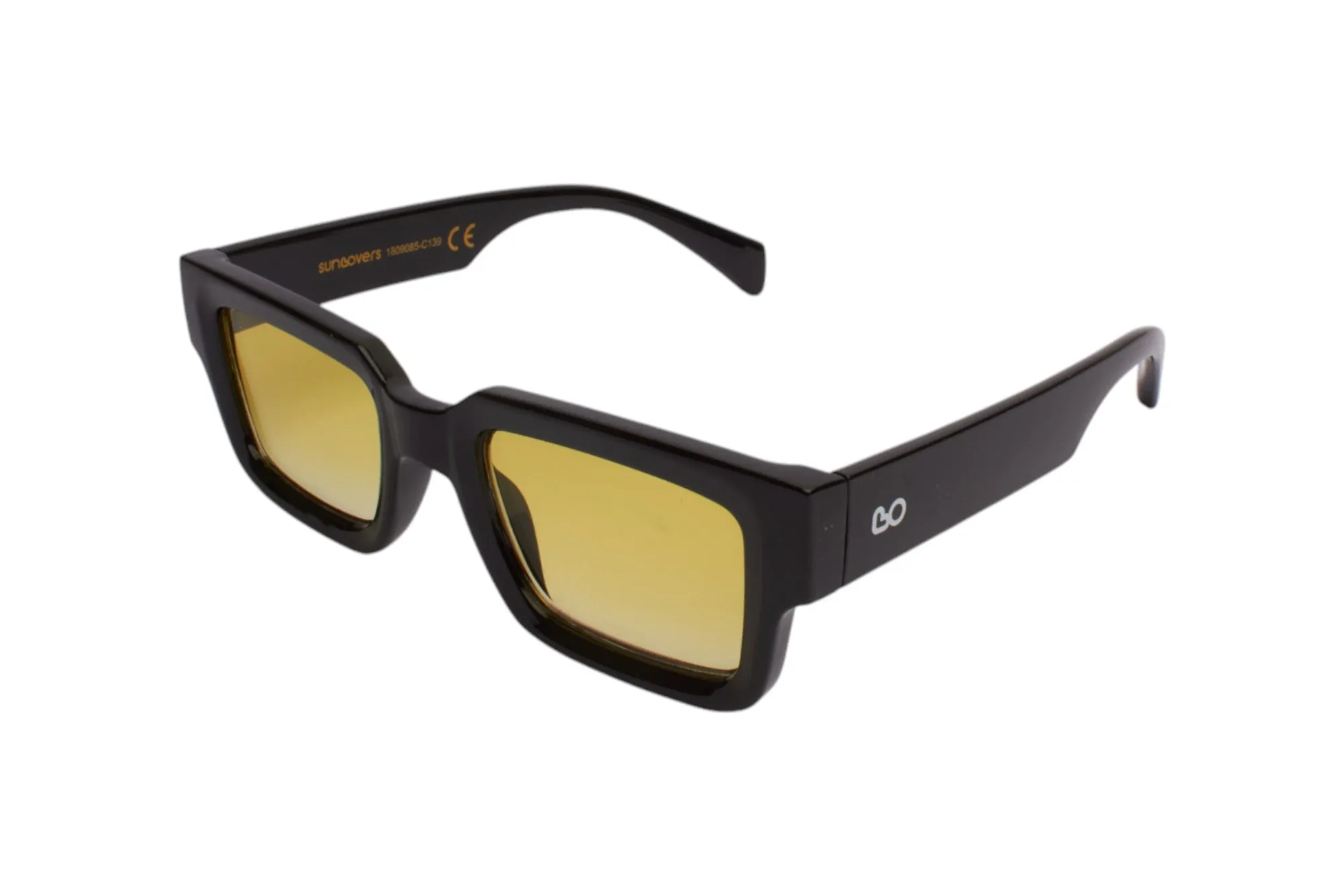 SUN LOVERS Unisex SLS139 Nero/Giallo sfumato Occhiali da sole Policarbonato Nero Giallo Squadrata Normale Sfumato - immagine 1