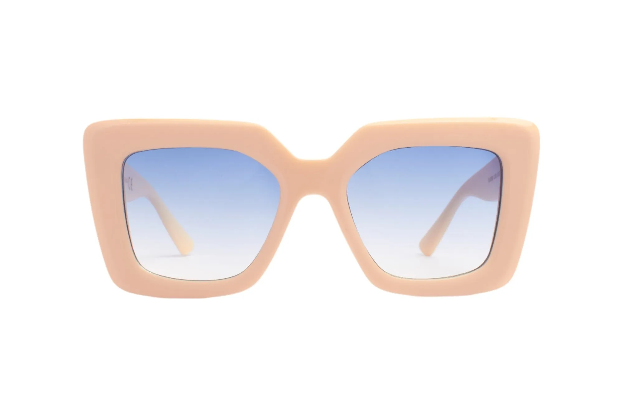 SUN LOVERS Donna SLS089 Avorio/Azzurro sfumato Occhiali da sole Policarbonato Avorio Azzurro Squadrata Normale Sfumato - immagine 2