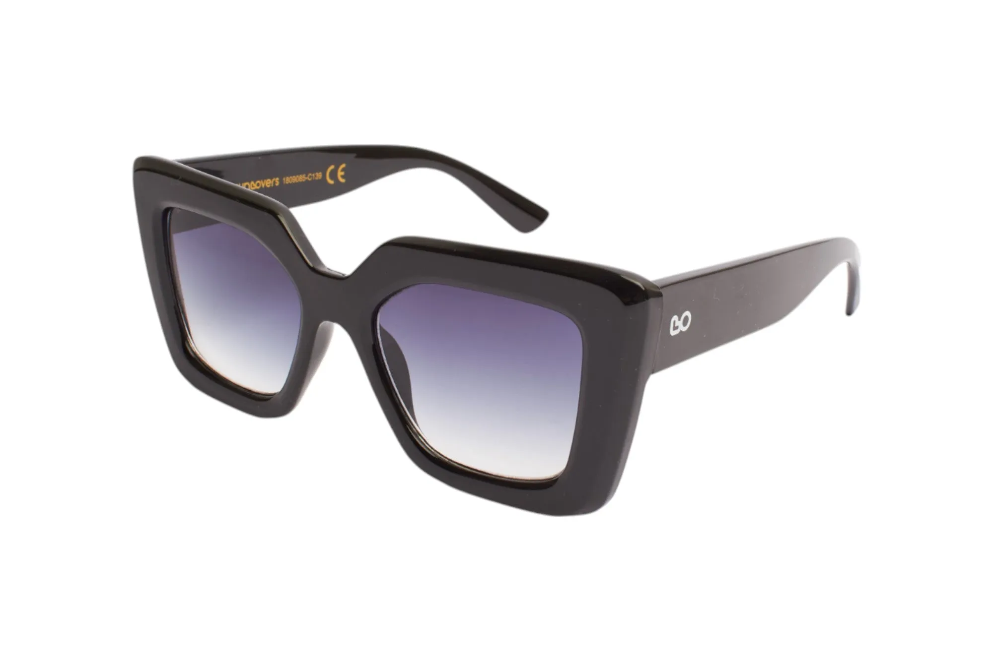 SUN LOVERS Donna SLS089 Nero/Fumo sfumato Occhiali da sole Policarbonato Nero Grigio Squadrata Normale Sfumato - immagine 1