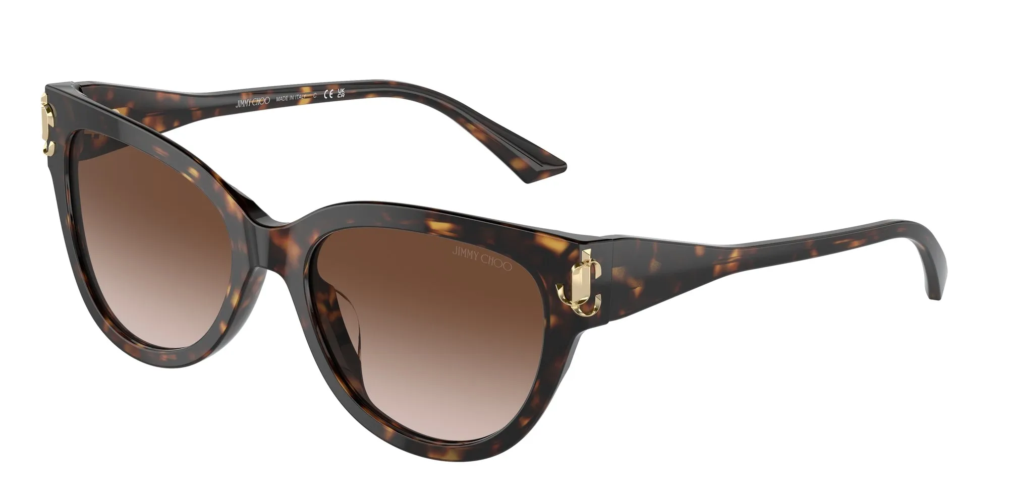 Jimmy Choo JC5018U 500213 Occhiali da sole Acetato Havana Marrone Pantos Normale Sfumato - immagine 1