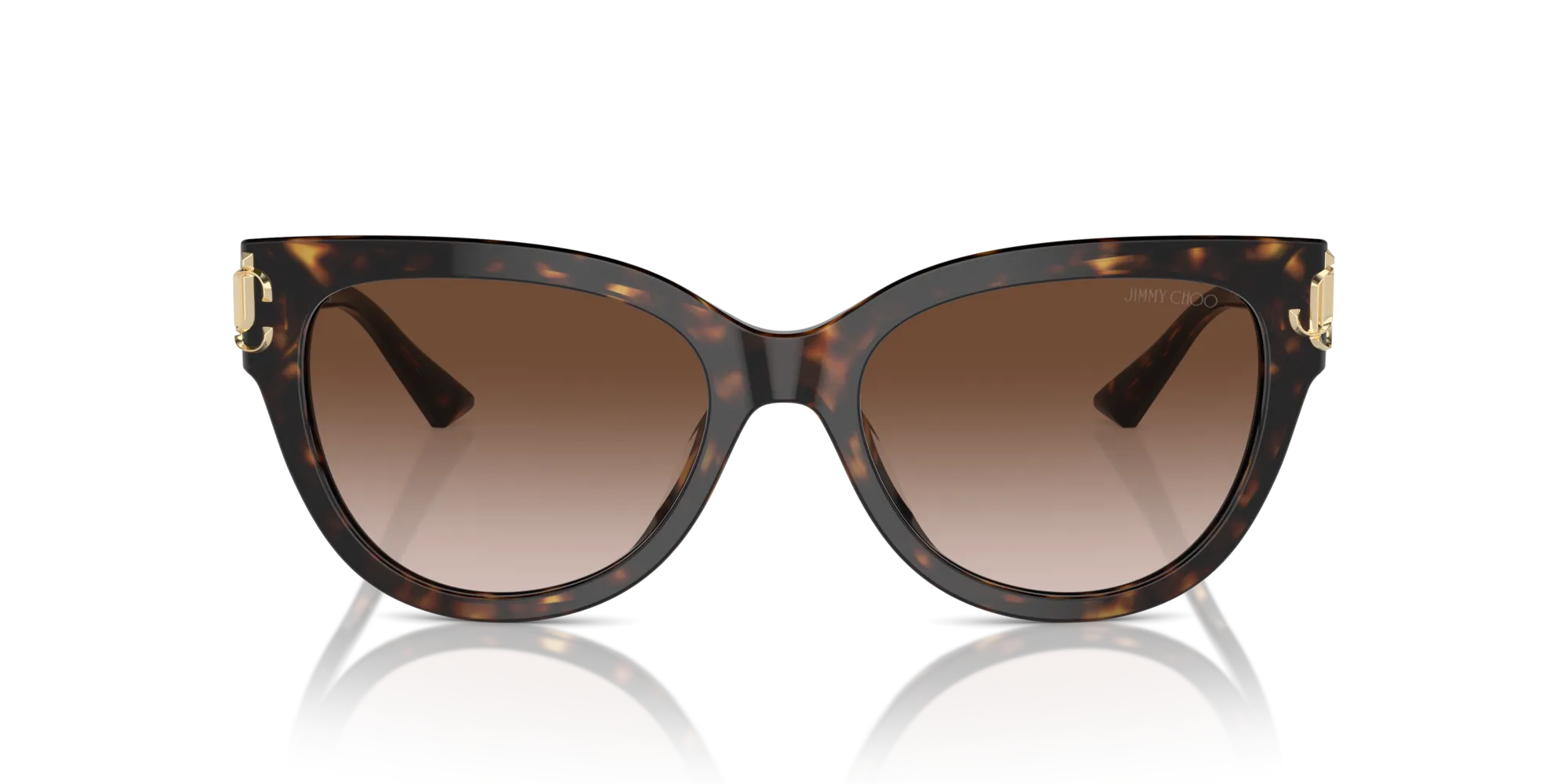 Jimmy Choo JC5018U 500213 Occhiali da sole Acetato Havana Marrone Pantos Normale Sfumato - immagine 4