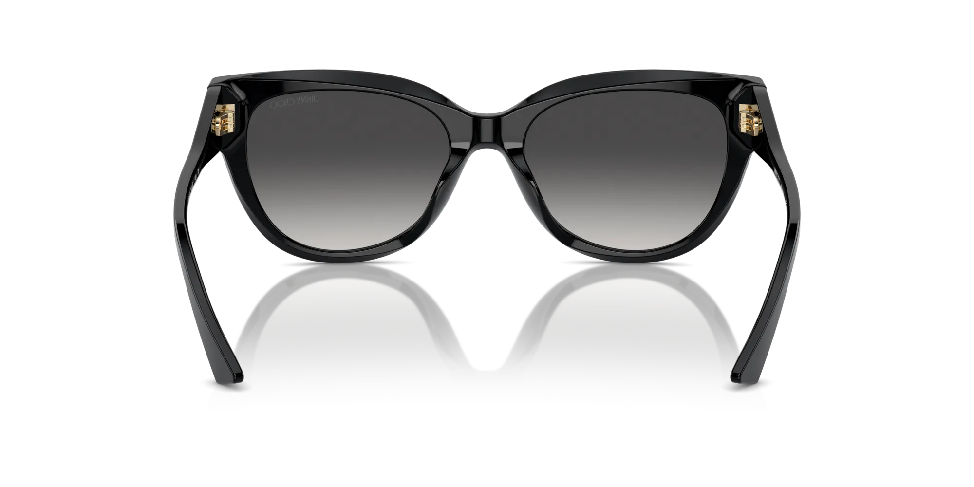 Jimmy Choo JC5018U 50008G Occhiali da sole Acetato Nero Grigio Pantos Normale Sfumato - immagine 2