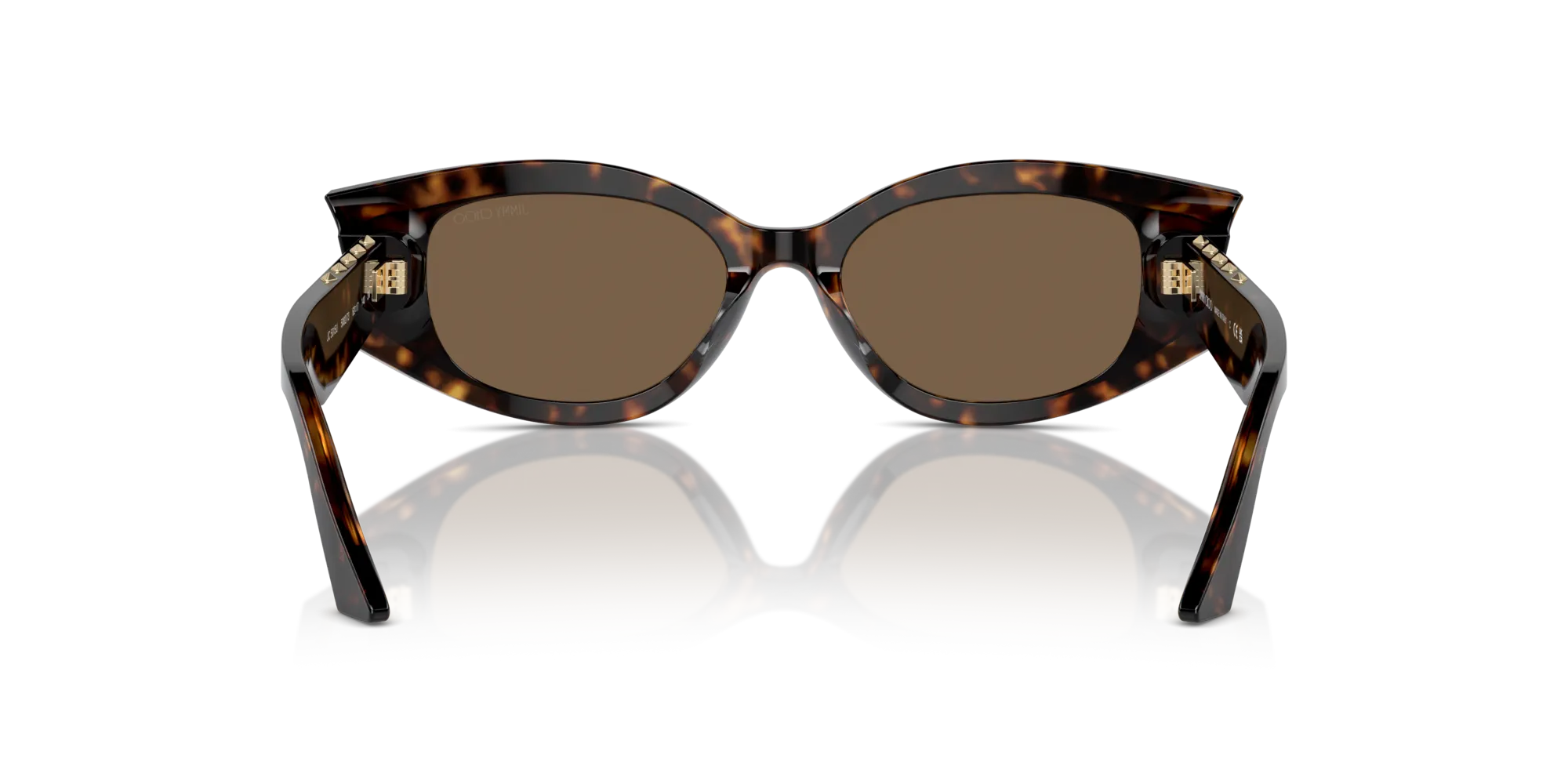 Jimmy Choo JC5015U 500273 Occhiali da sole Acetato Havana Marrone Geometrica Normale - immagine 2