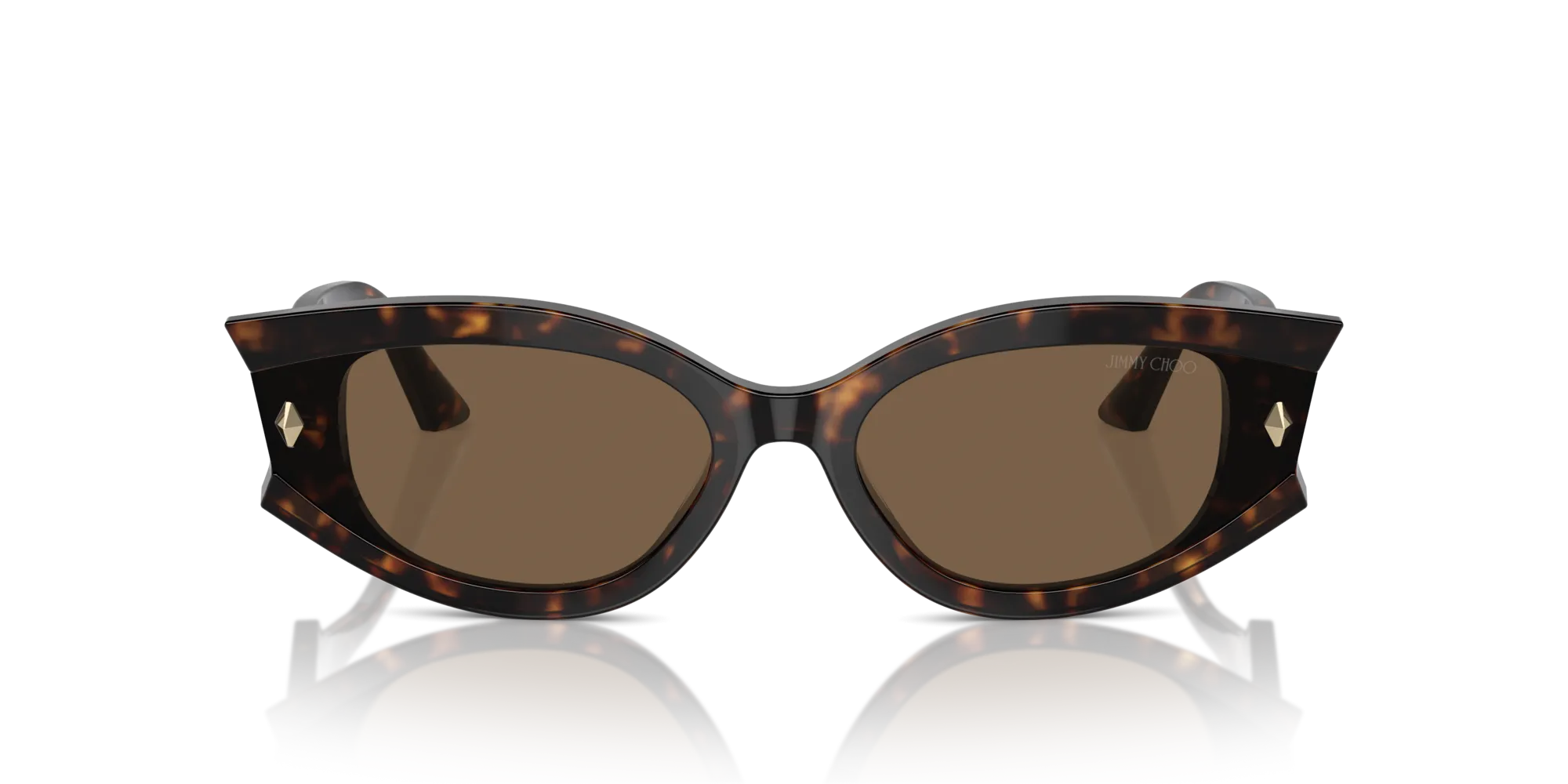 Jimmy Choo JC5015U 500273 Occhiali da sole Acetato Havana Marrone Geometrica Normale - immagine 4