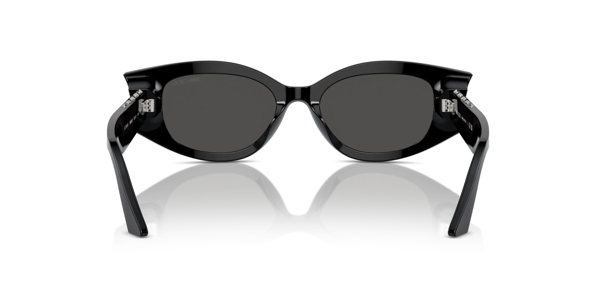 Jimmy Choo JC5015U 500087 Occhiali da sole Acetato Nero Grigio Geometrica Normale - immagine 2