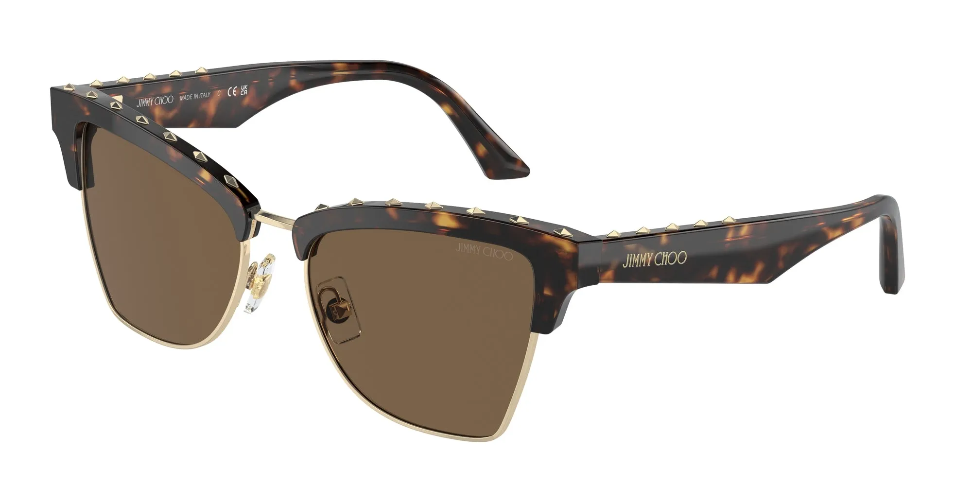 Jimmy Choo JC5014 500273 Occhiali da sole Acetato Havana Marrone Farfalla Normale - immagine 1