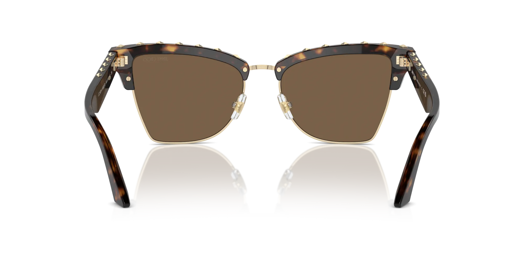 Jimmy Choo JC5014 500273 Occhiali da sole Acetato Havana Marrone Farfalla Normale - immagine 2