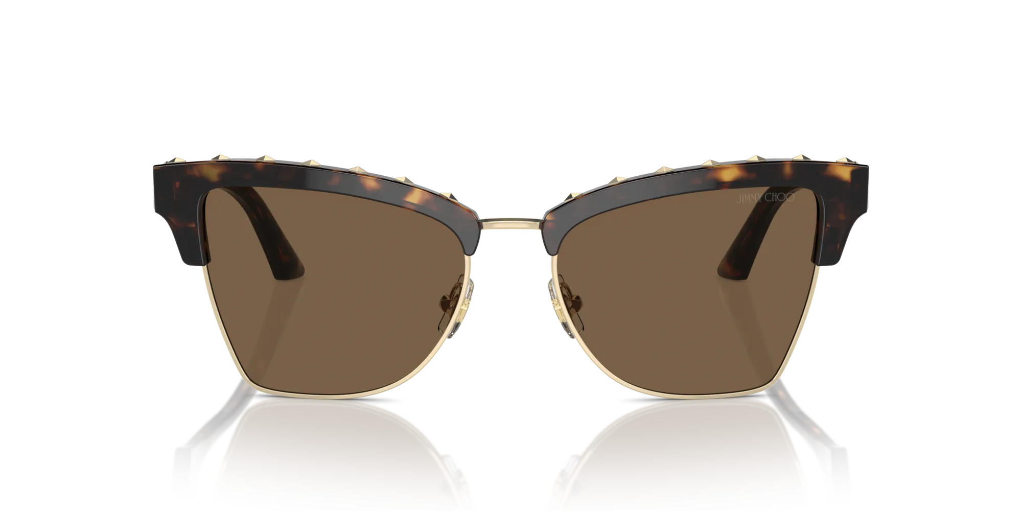 Jimmy Choo JC5014 500273 Occhiali da sole Acetato Havana Marrone Farfalla Normale - immagine 4