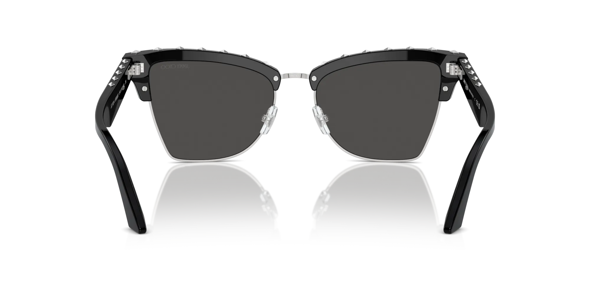 Jimmy Choo JC5014 500087 Occhiali da sole Acetato Nero Grigio Farfalla Normale - immagine 2