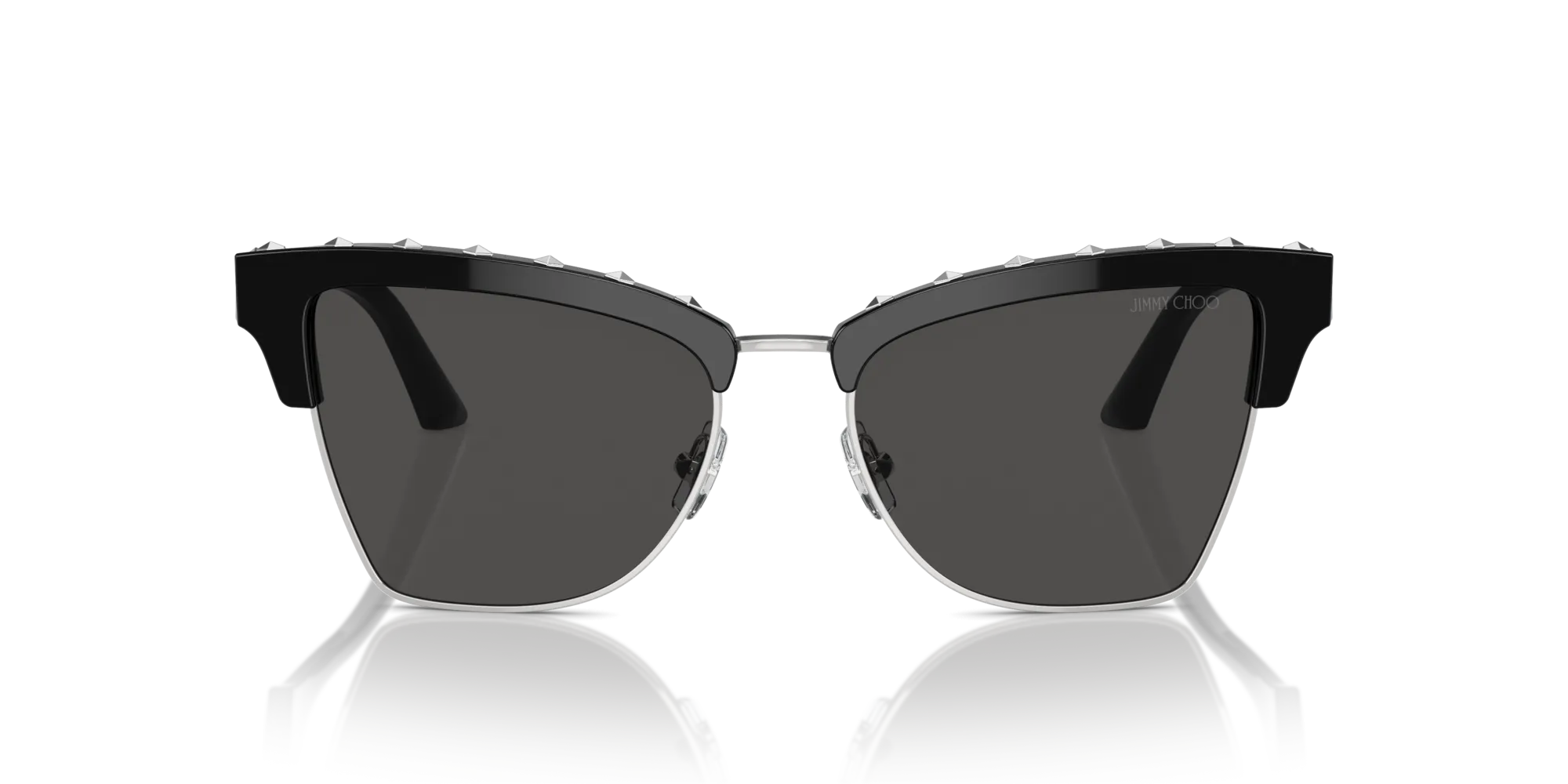 Jimmy Choo JC5014 500087 Occhiali da sole Acetato Nero Grigio Farfalla Normale - immagine 4