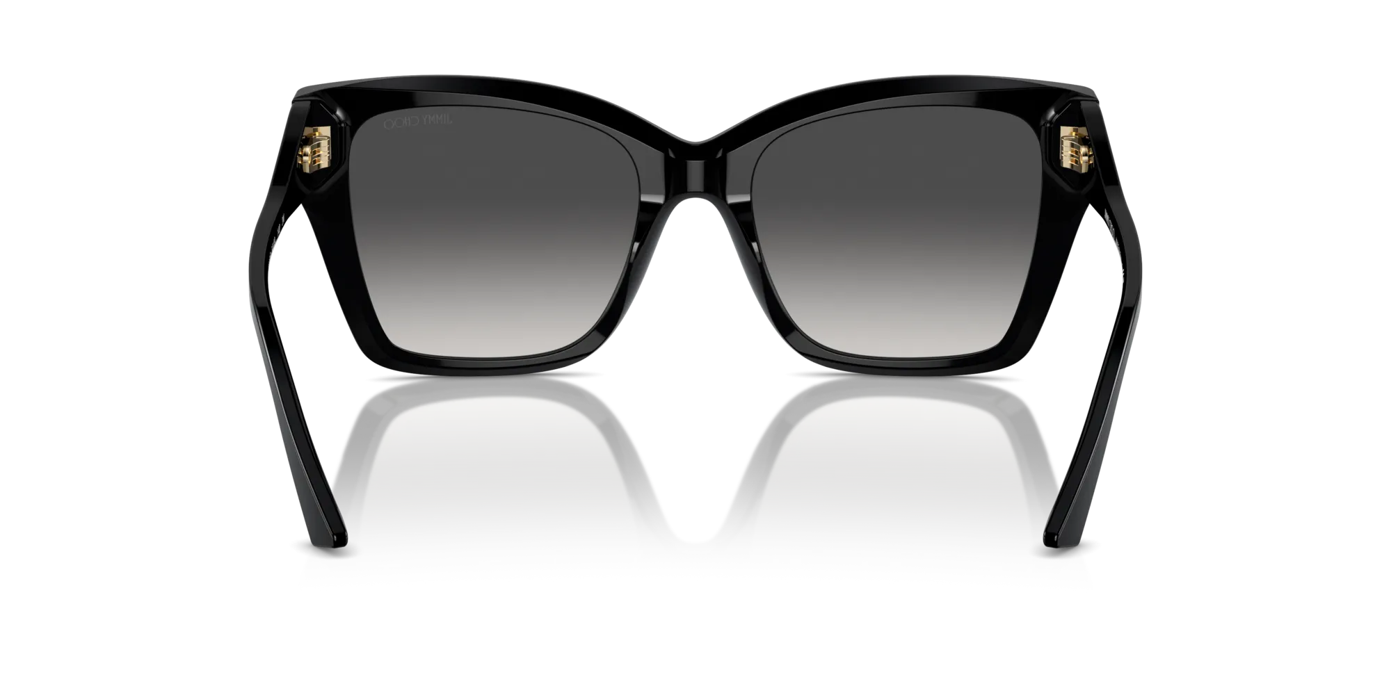 Jimmy Choo JC5012 50008G Occhiali da sole Acetato Nero Grigio Squadrata Normale Sfumato - immagine 2