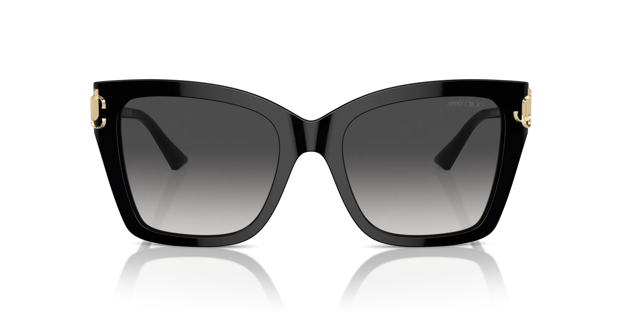 Jimmy Choo JC5012 50008G Occhiali da sole Acetato Nero Grigio Squadrata Normale Sfumato - immagine 4