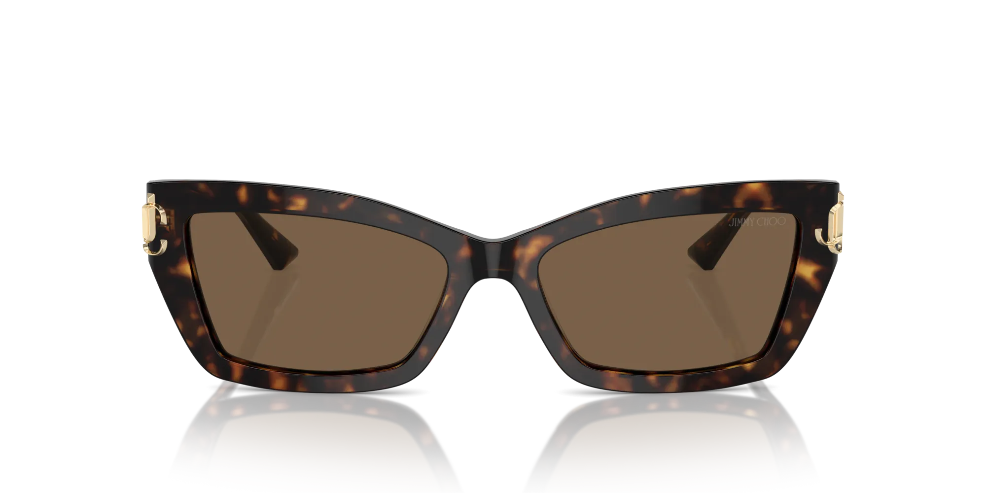 Jimmy Choo JC5011U 500273 Occhiali da sole Acetato Havana Marrone Cat Eye Normale - immagine 4