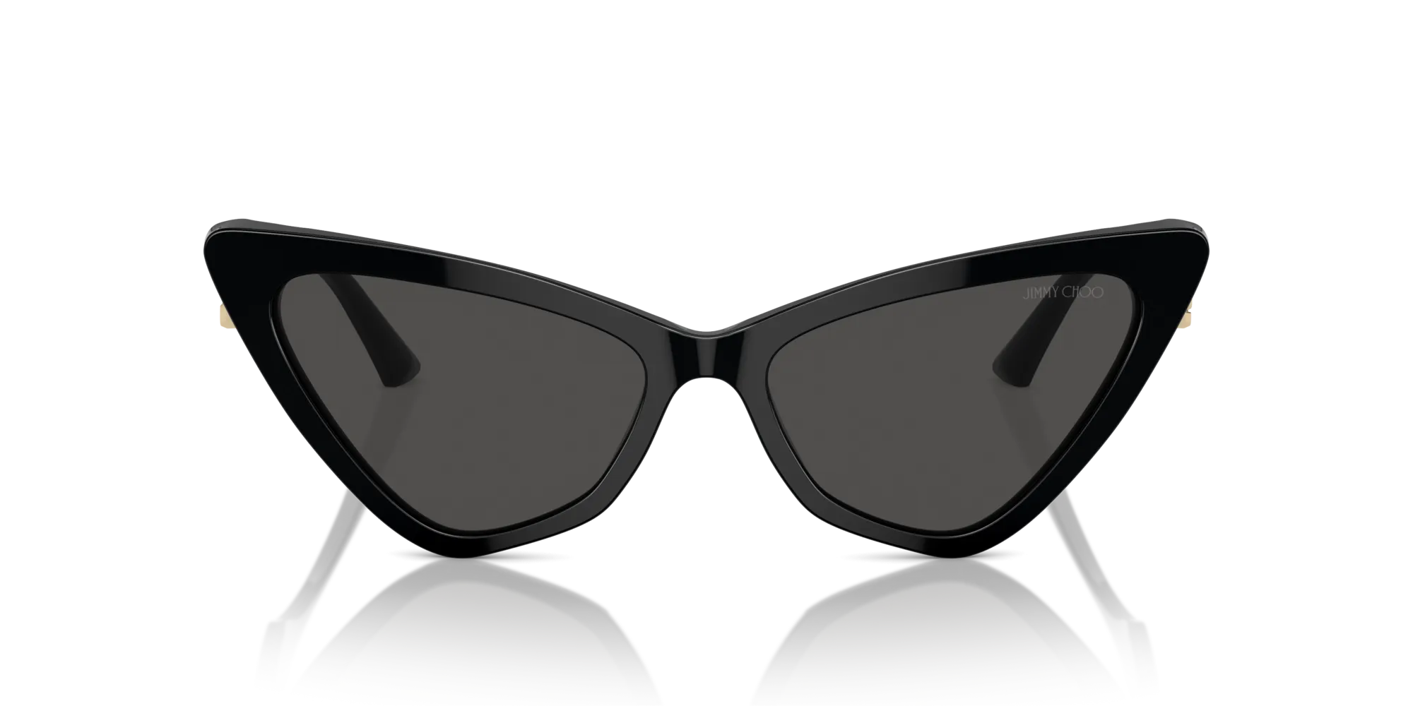 Jimmy Choo JC5008 500087 Occhiali da sole Acetato Nero Grigio Cat Eye Normale - immagine 3