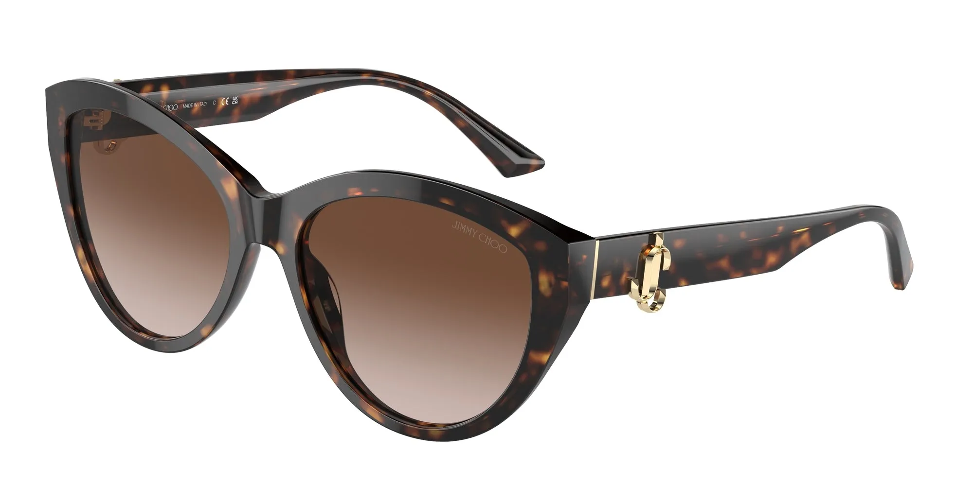 Jimmy Choo JC5007 500213 Occhiali da sole Acetato Havana Marrone Pantos Normale Sfumato - immagine 1
