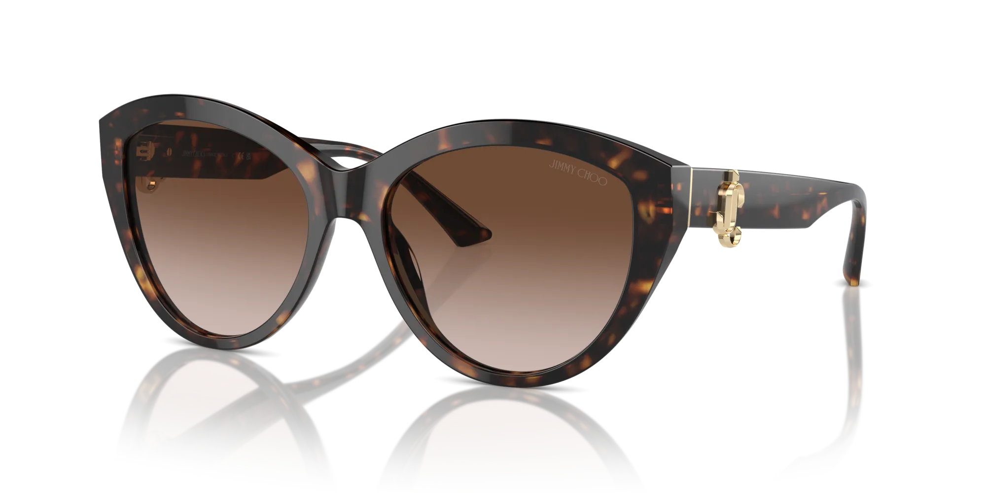 Jimmy Choo JC5007 500213 Occhiali da sole Acetato Havana Marrone Pantos Normale Sfumato - immagine 4