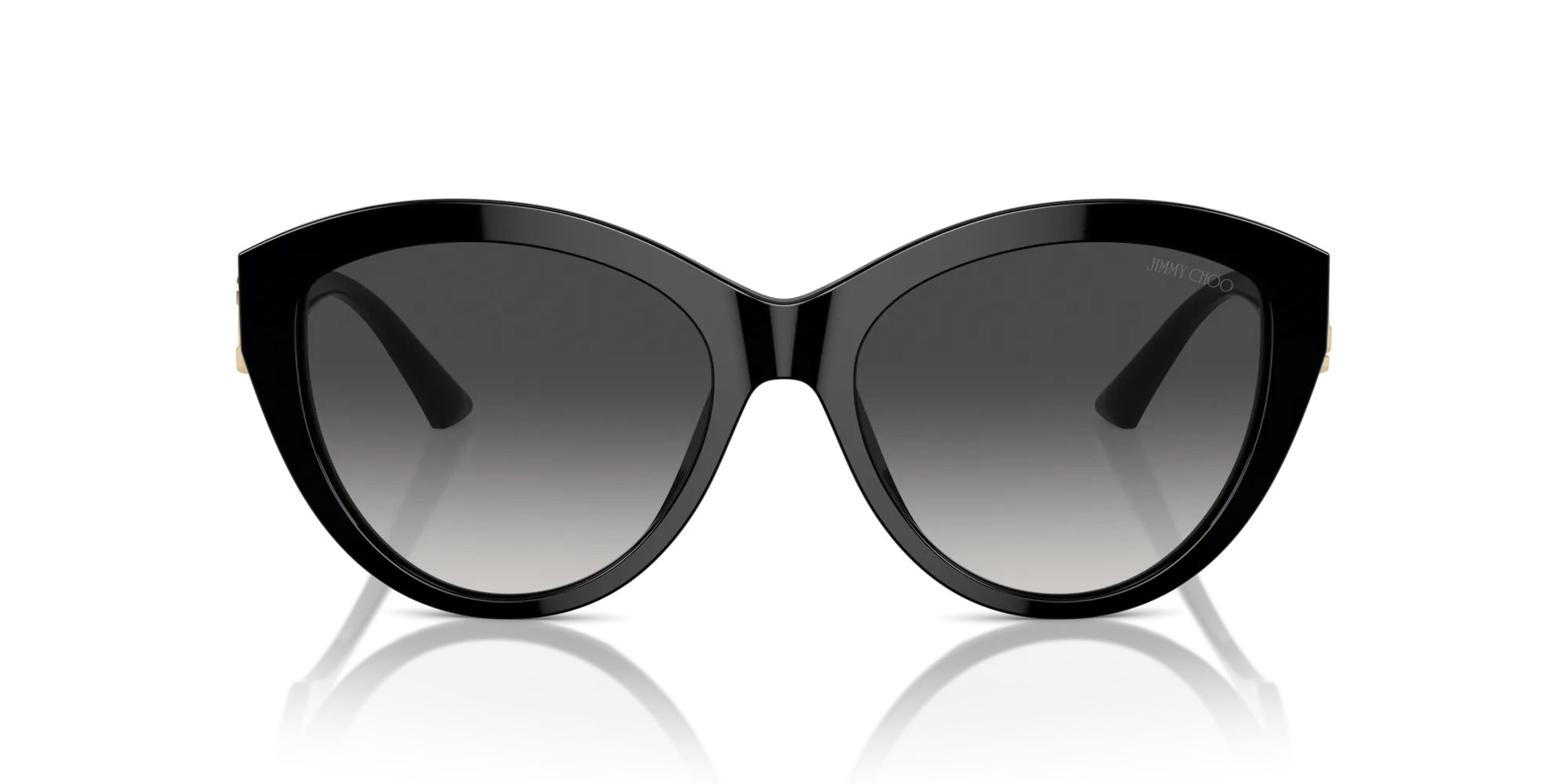 Jimmy Choo JC5007 50008G Occhiali da sole Acetato Nero Grigio Pantos Normale Sfumato - immagine 3