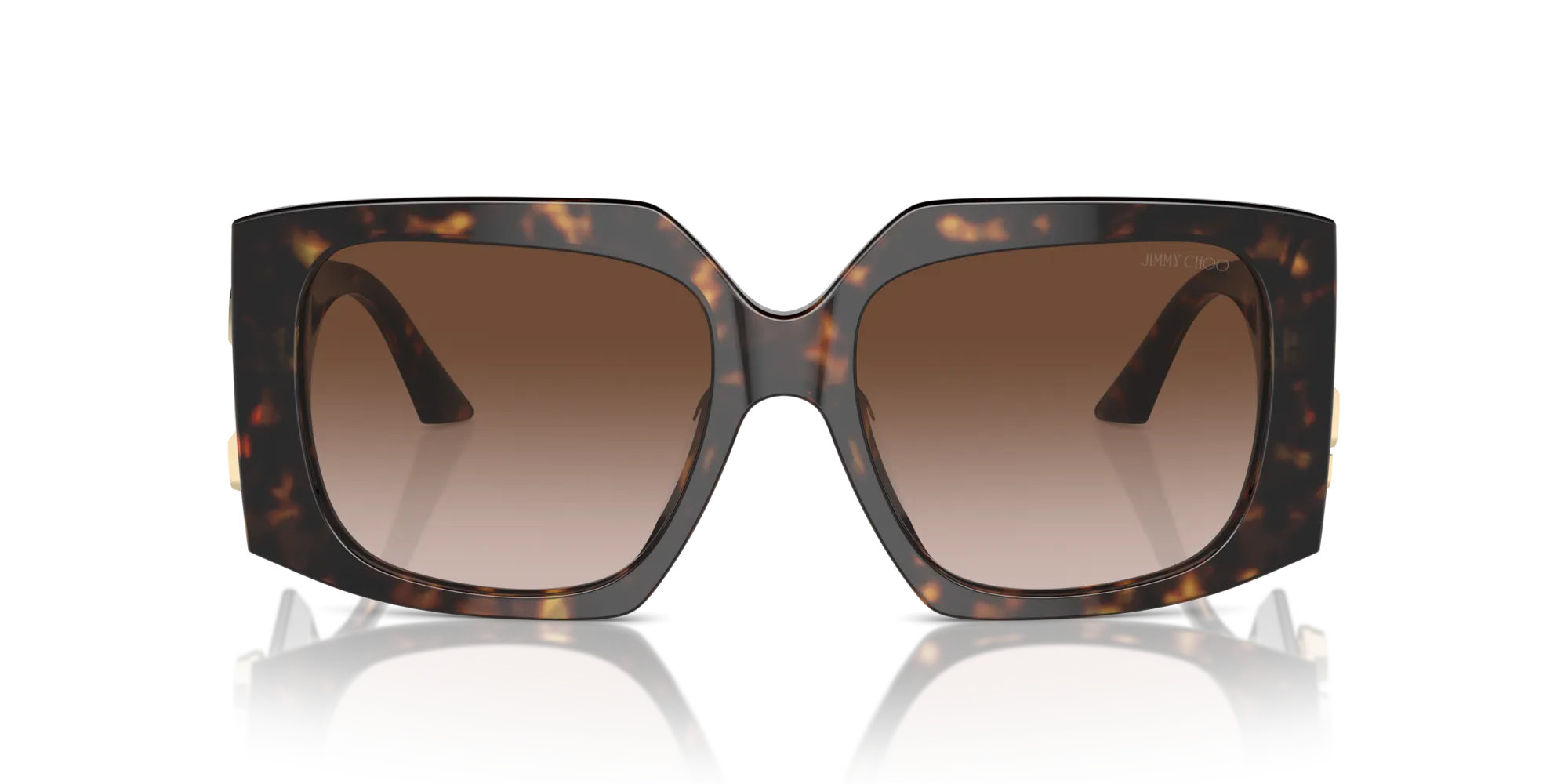 Jimmy Choo JC5006U 500213 Occhiali da sole Acetato Havana Marrone Farfalla Normale Sfumato - immagine 3