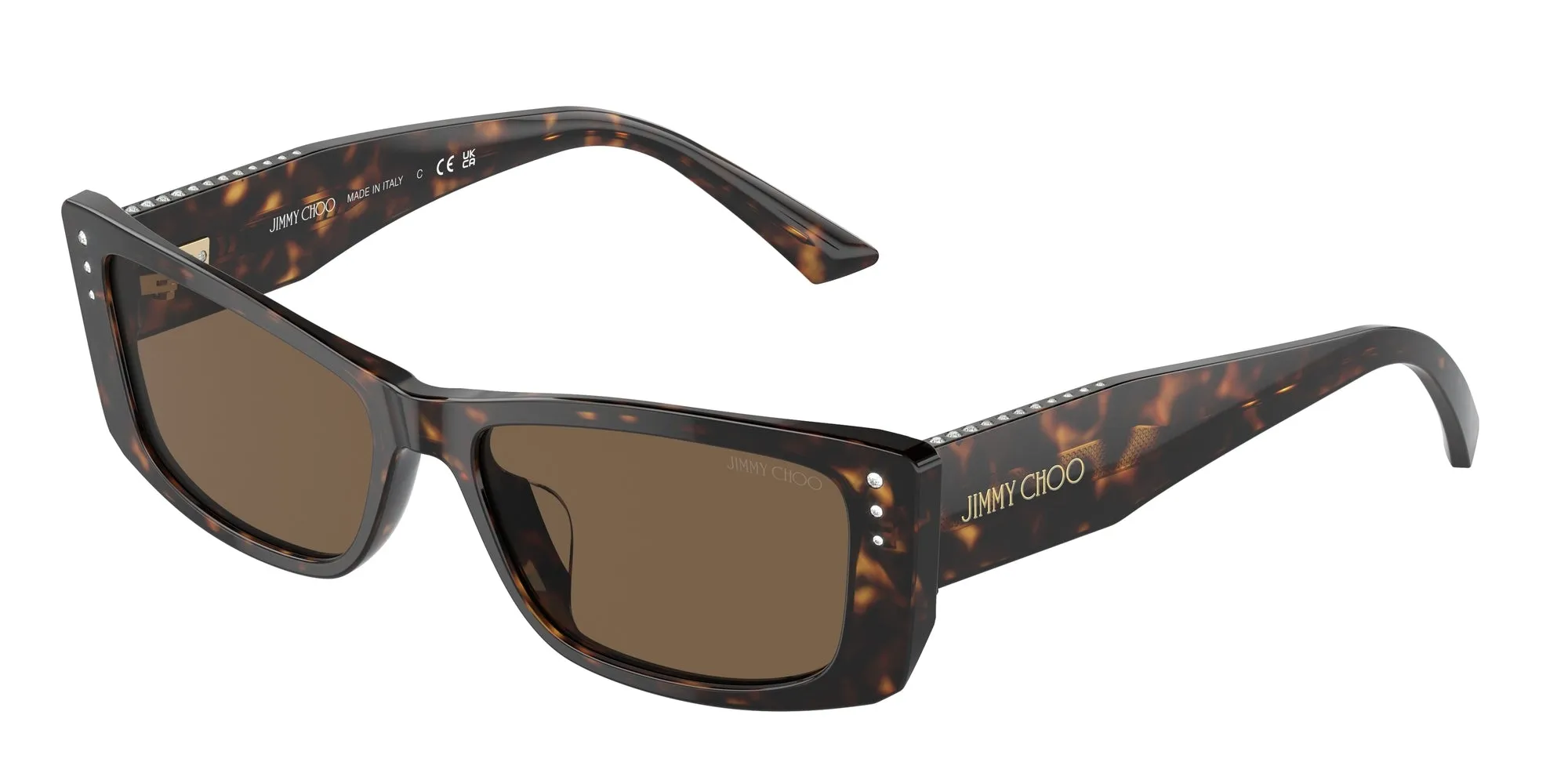 Jimmy Choo JC5002BU 500273 Occhiali da sole Acetato Havana Marrone Pillow Normale - immagine 1