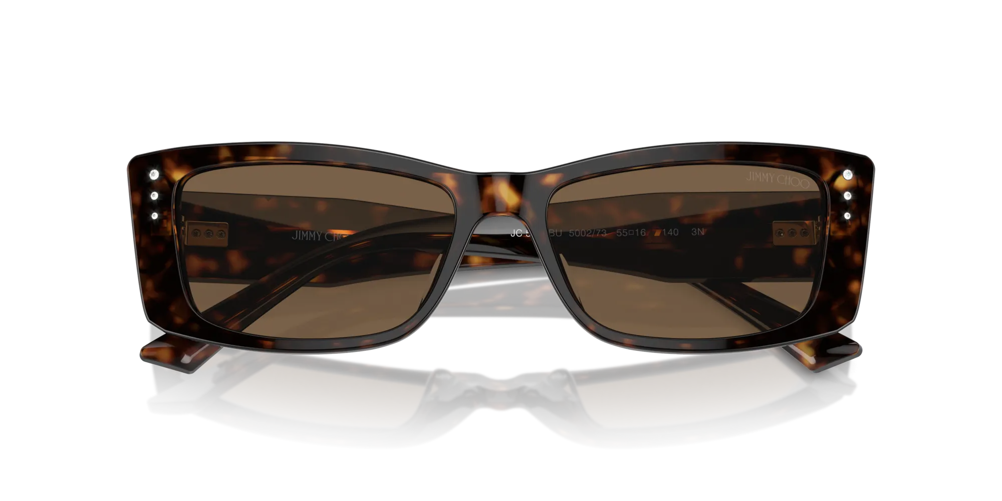 Jimmy Choo JC5002BU 500273 Occhiali da sole Acetato Havana Marrone Pillow Normale - immagine 2